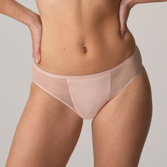 Marie Jo Louie Rio Brief front view in Powder Rose