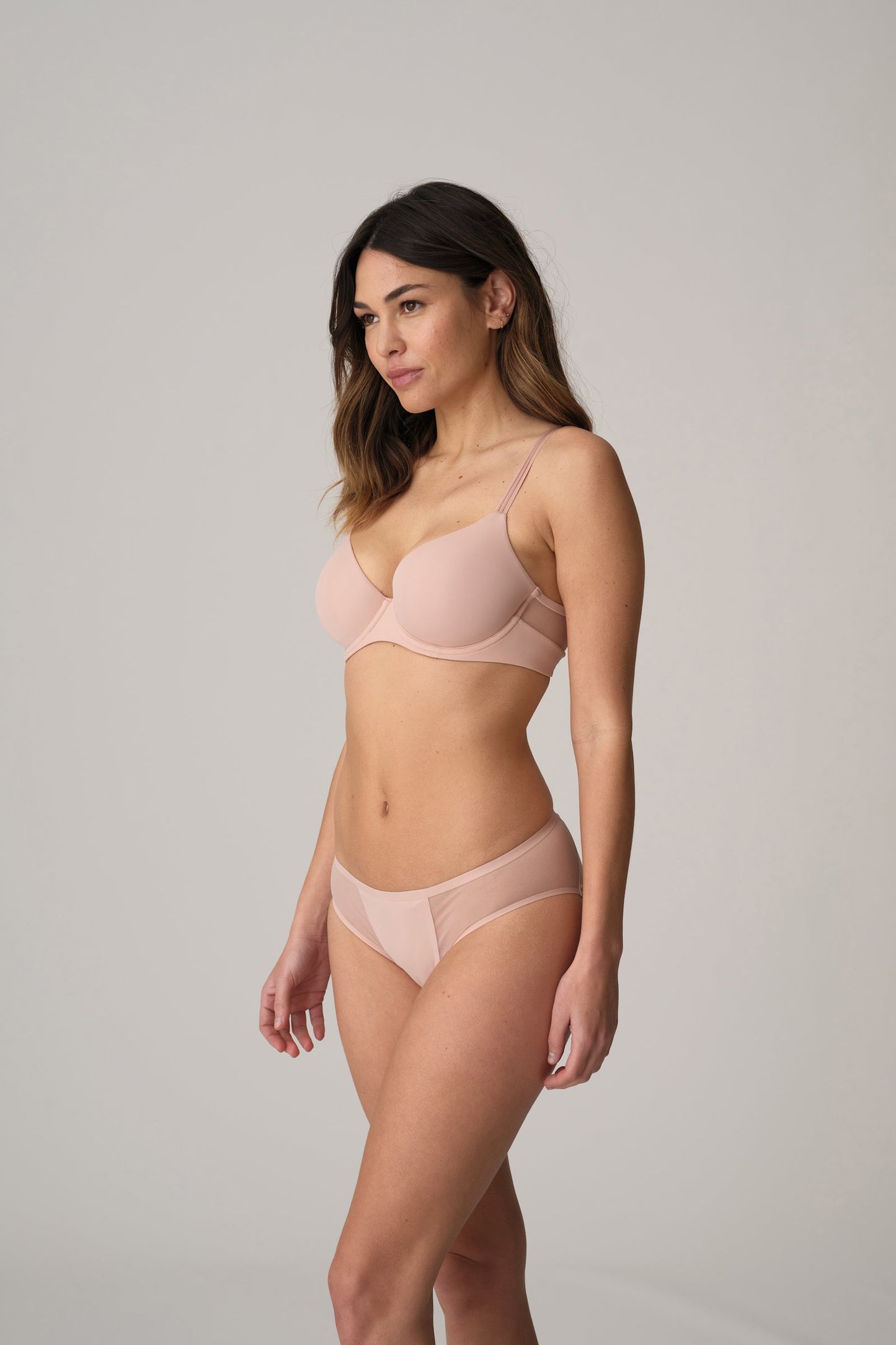Marie Jo Louie Rio Brief styled on model in Powder Rose