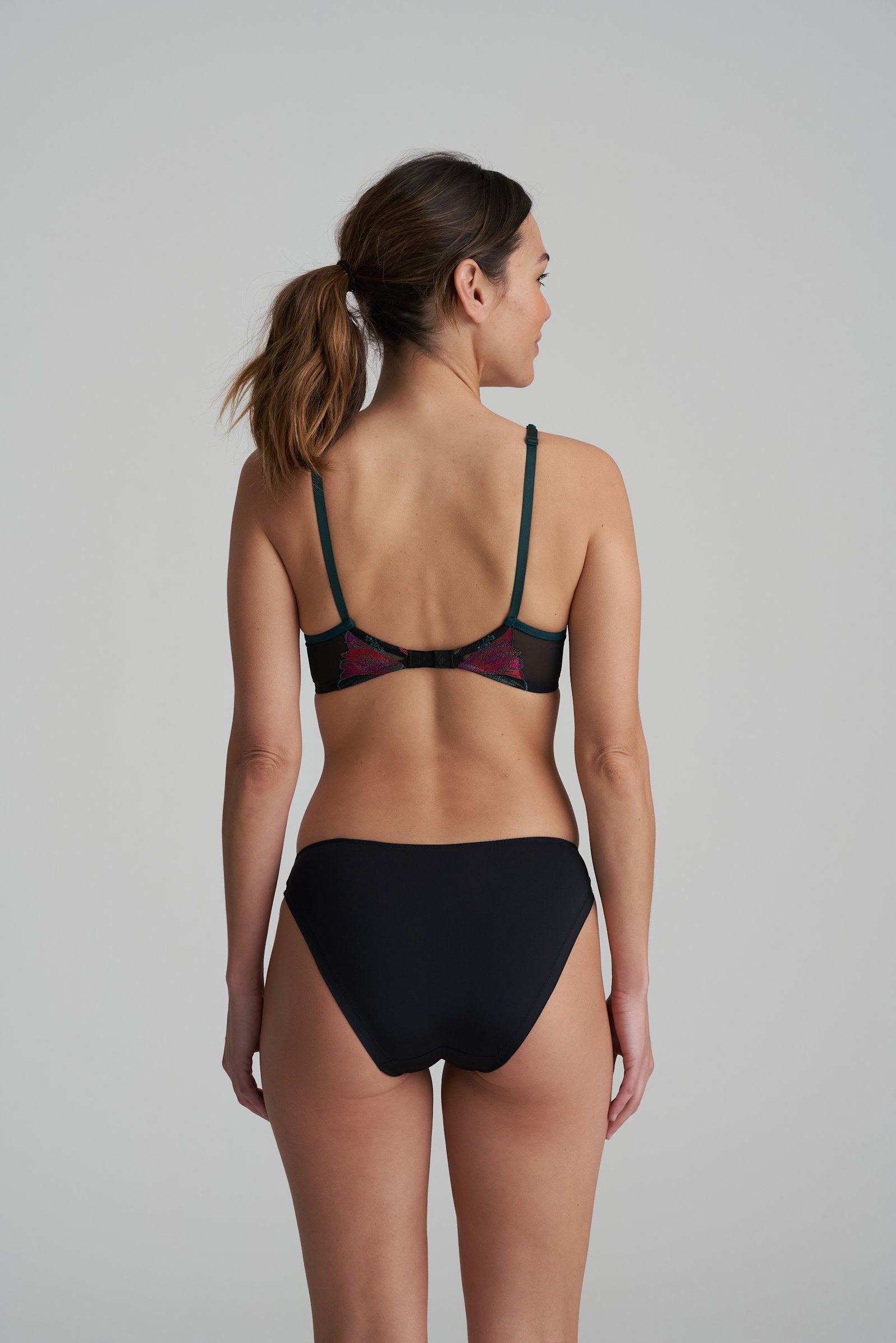 Marie Jo Yoly Rio Brief styled on model in Jewel Green