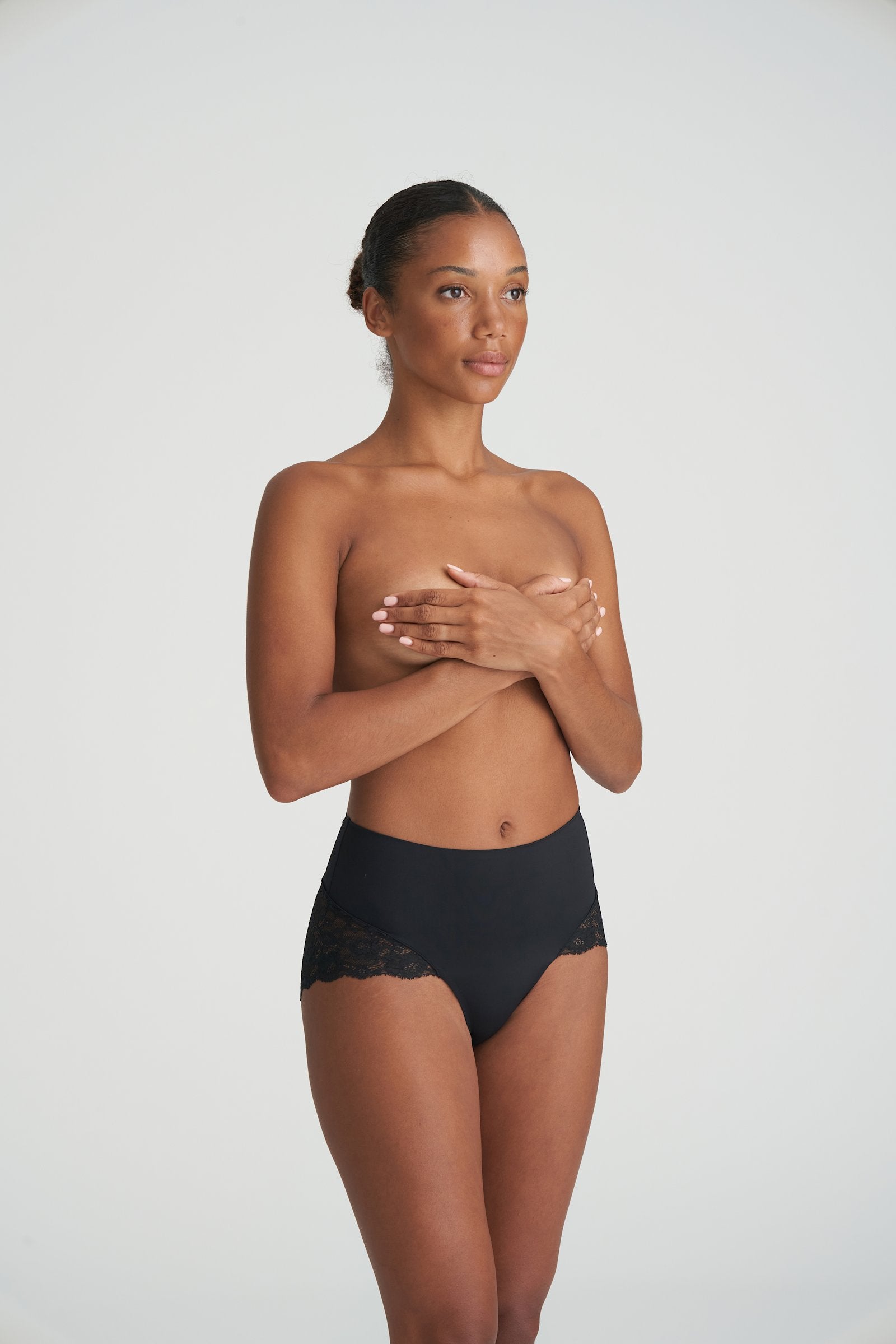 Marie Jo Color Studio Brief styled on model in Black