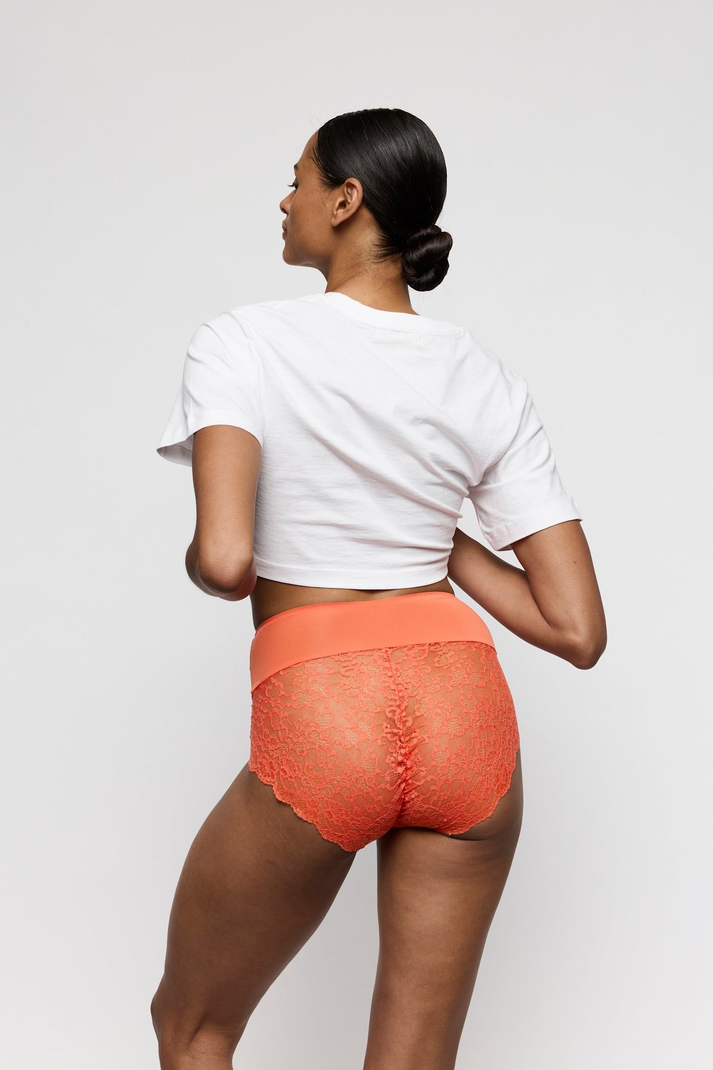 Marie Jo Color Studio Brief styled on model in Pamplemousse