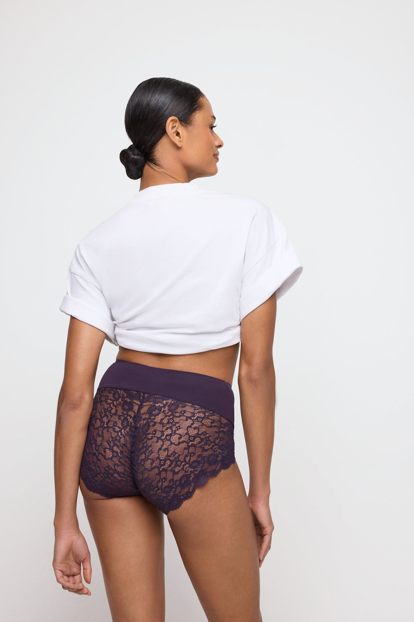 Marie Jo Color Studio Brief styled on model in Amethyst
