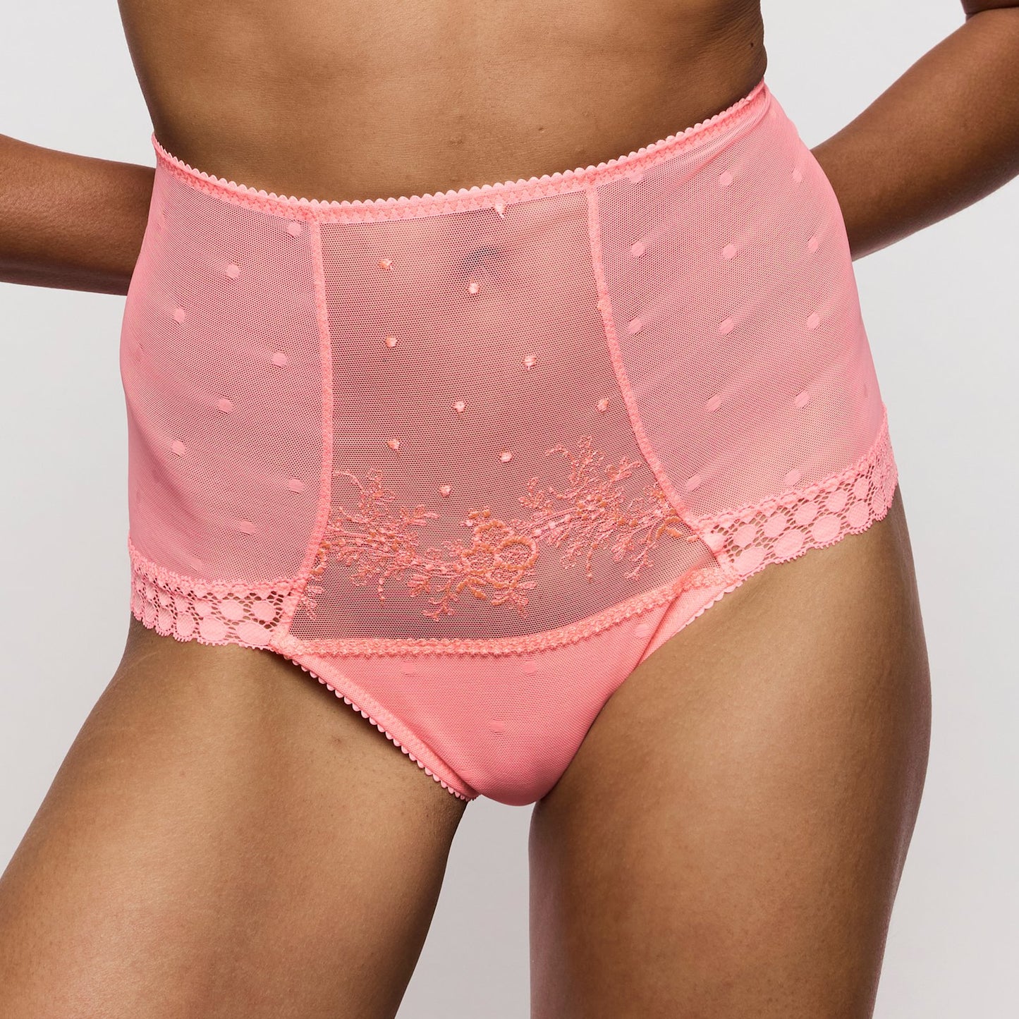Marie Jo Annaelle Full Brief front view in Neon Peach