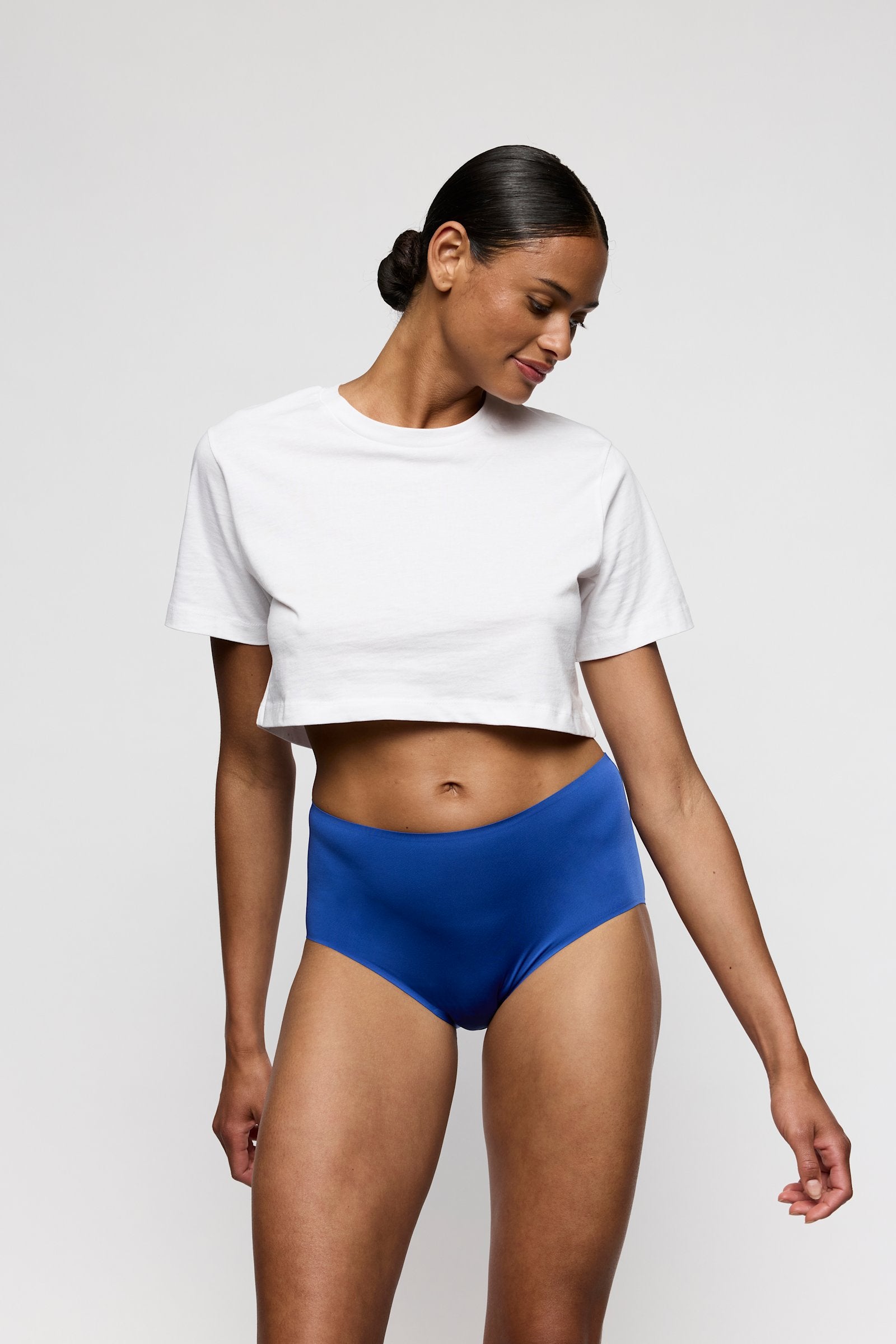 Marie Jo Color Studio Brief styled on model in Stylo Blue