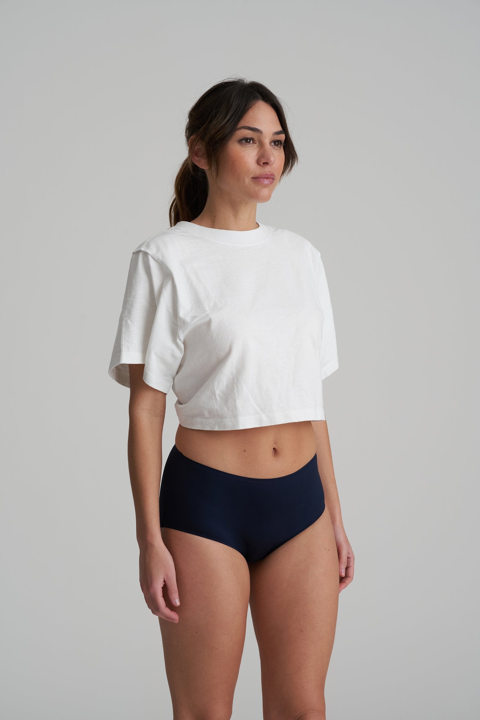 Marie Jo Color Studio Brief styled on model in Velvet Blue