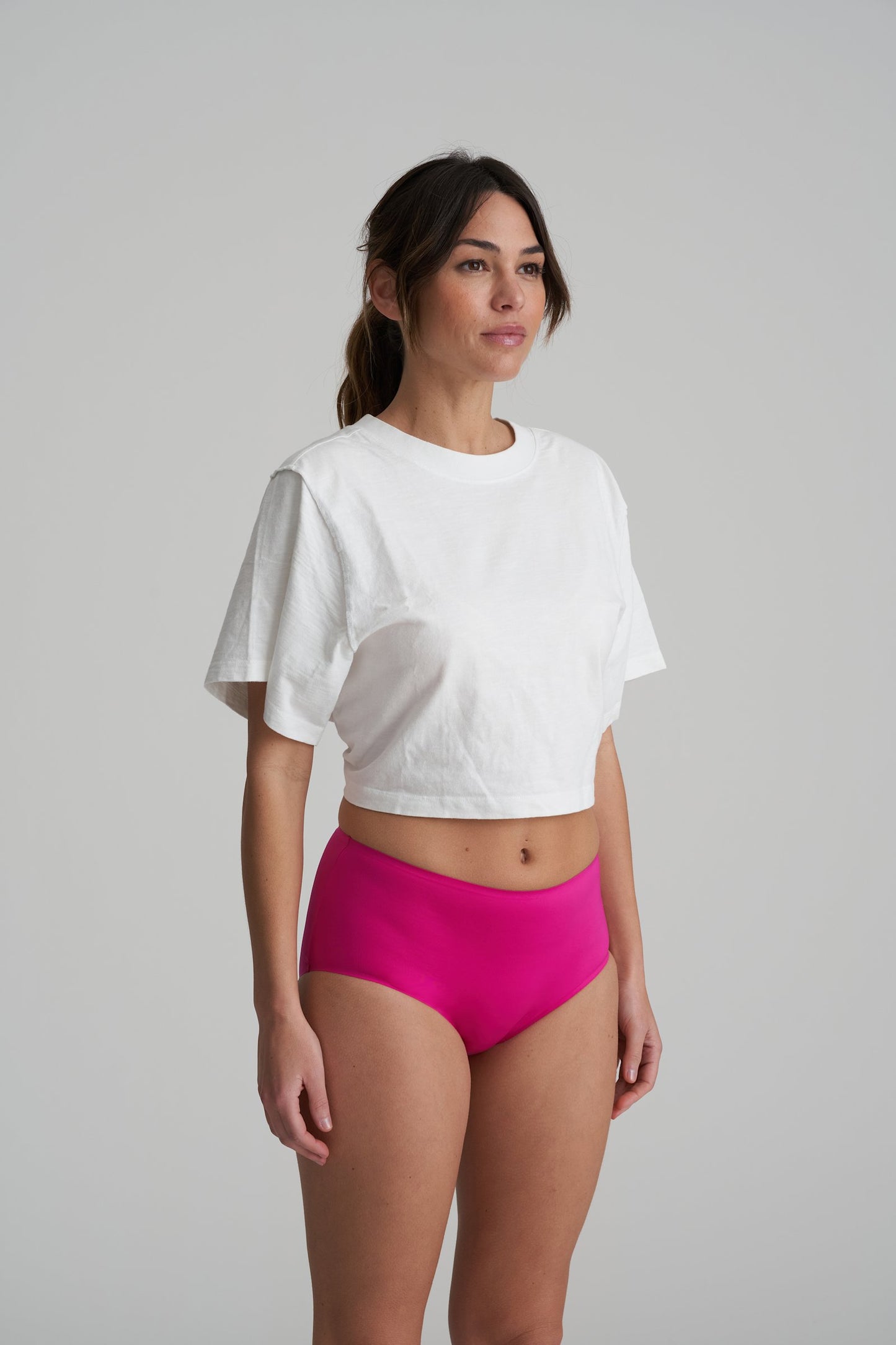 Marie Jo Color Studio Brief styled on model in Very Berry