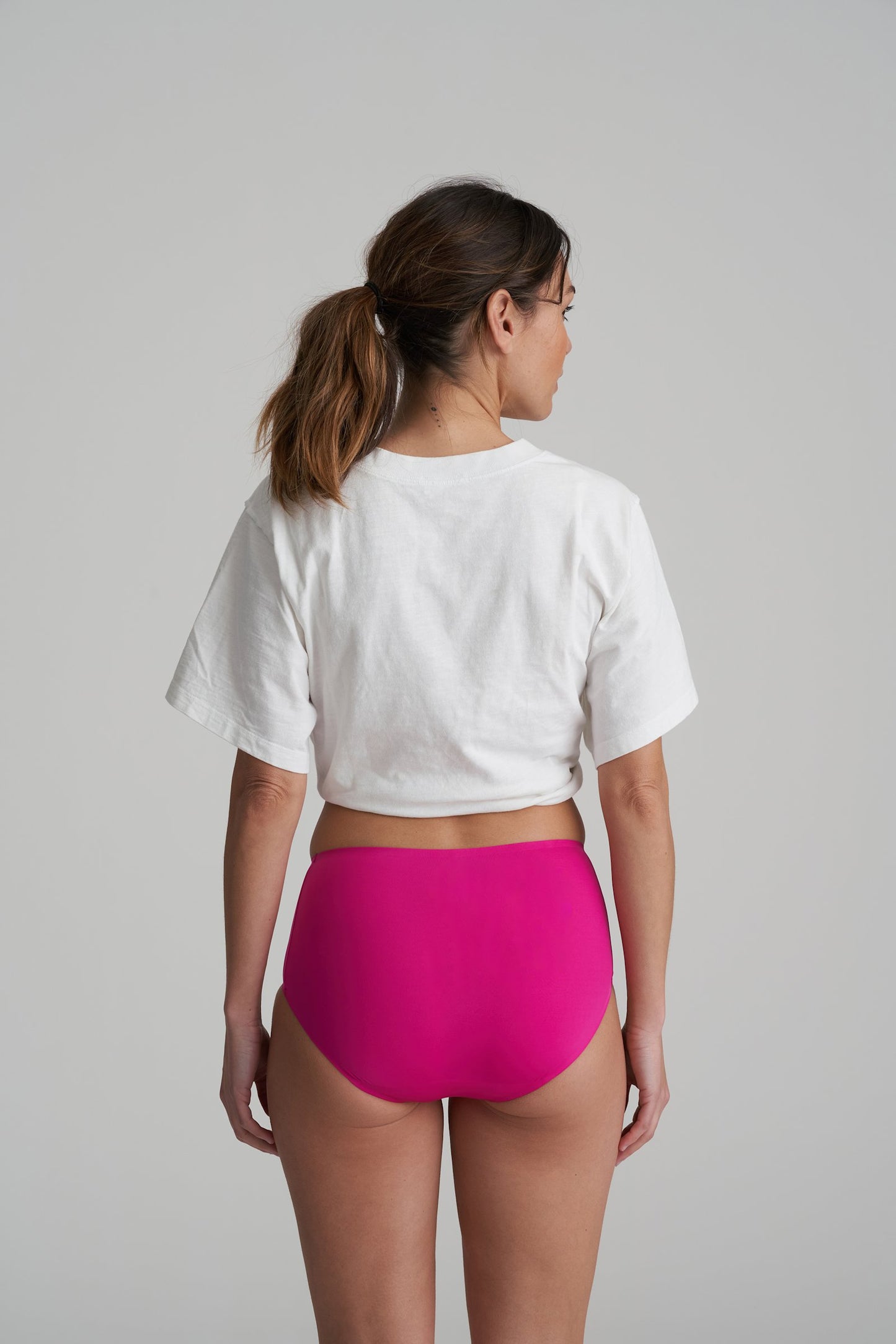 Marie Jo Color Studio Brief styled on model in Very Berry
