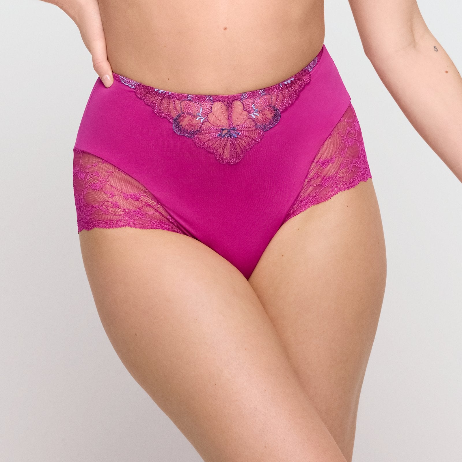 Marie Jo Noemy Full Brief front view in Fuchsia Fiesta