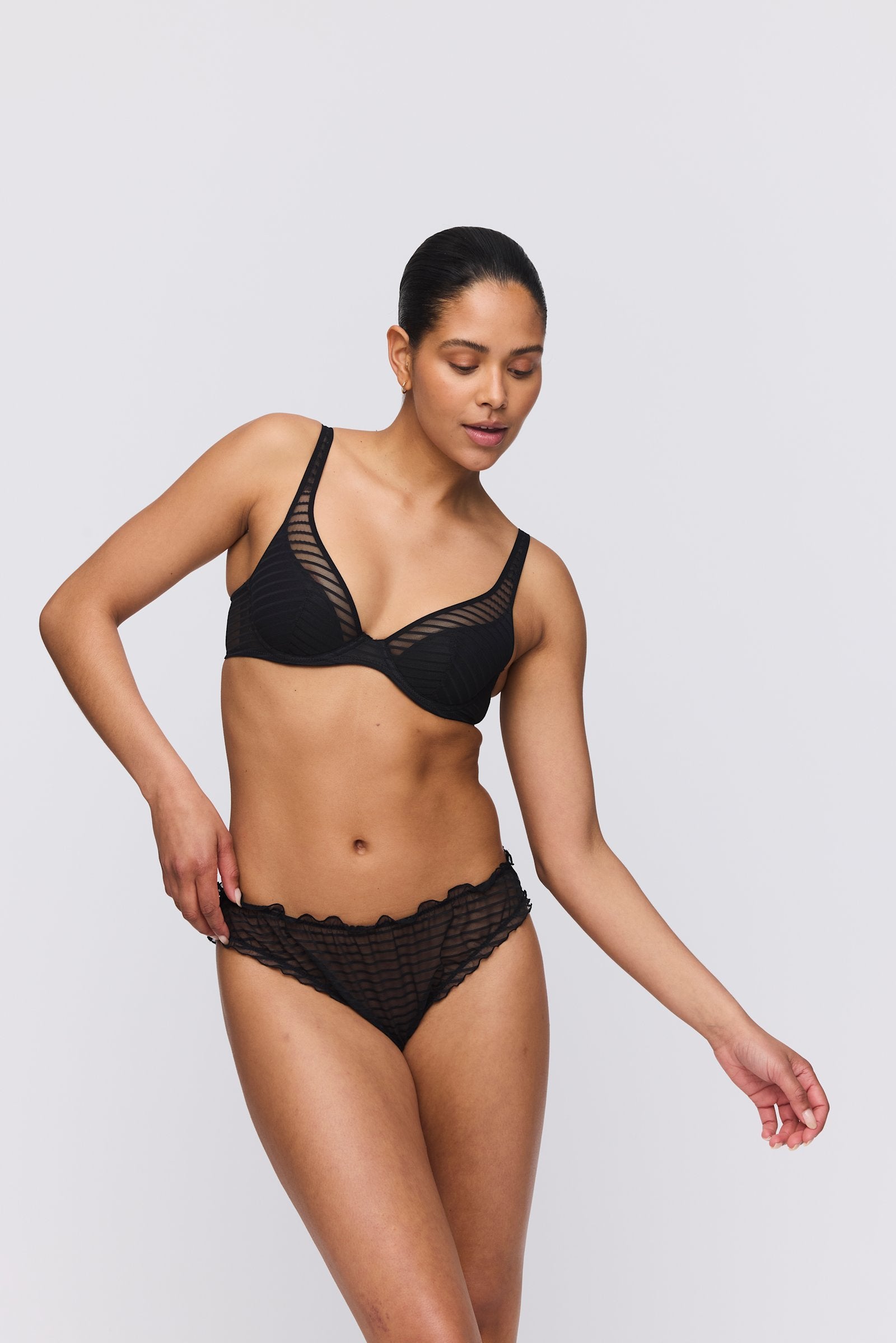 Marie Jo Basyl Brief styled on model in Black
