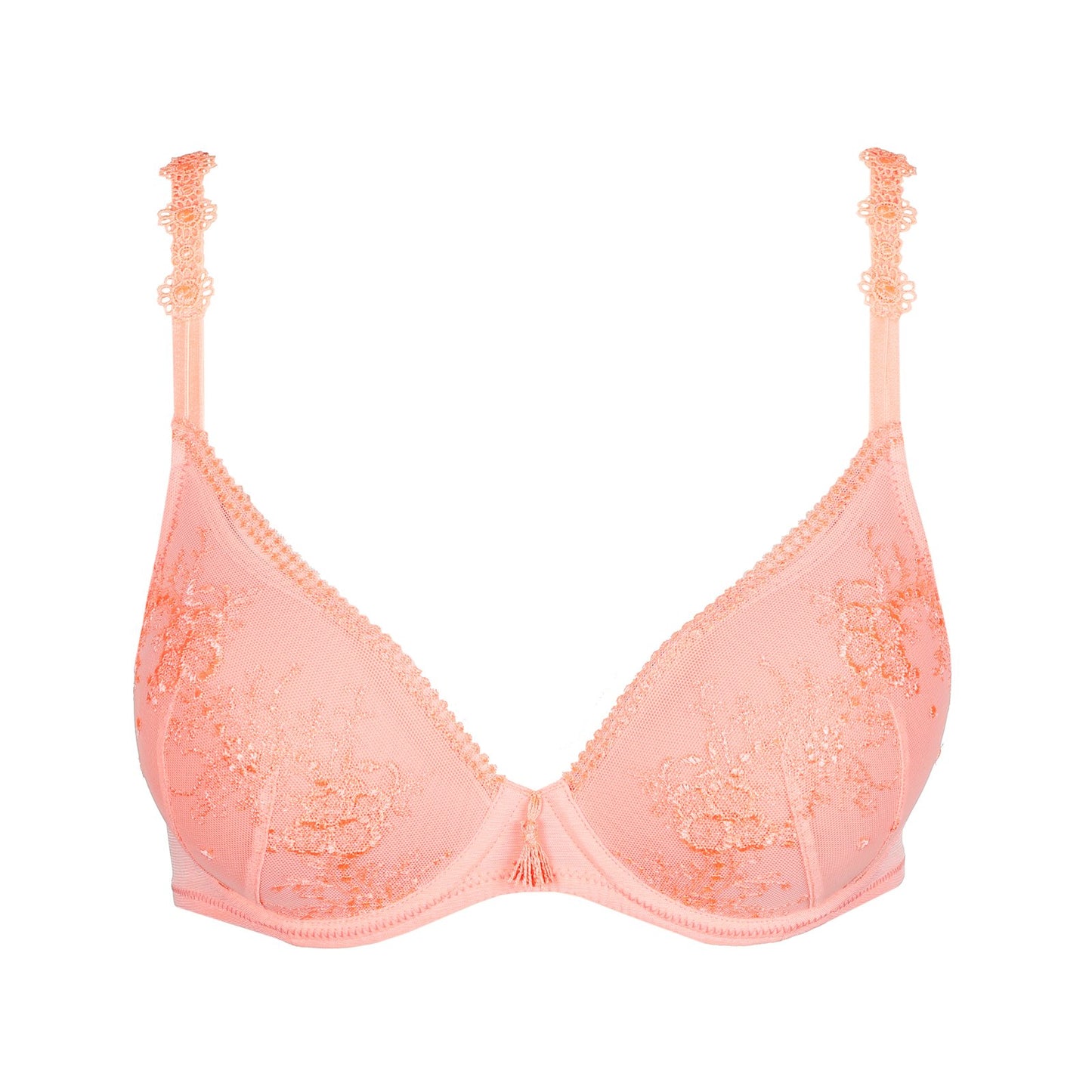 Marie Jo Annaelle Padded Heartshape Bra detail view in Neon Peach