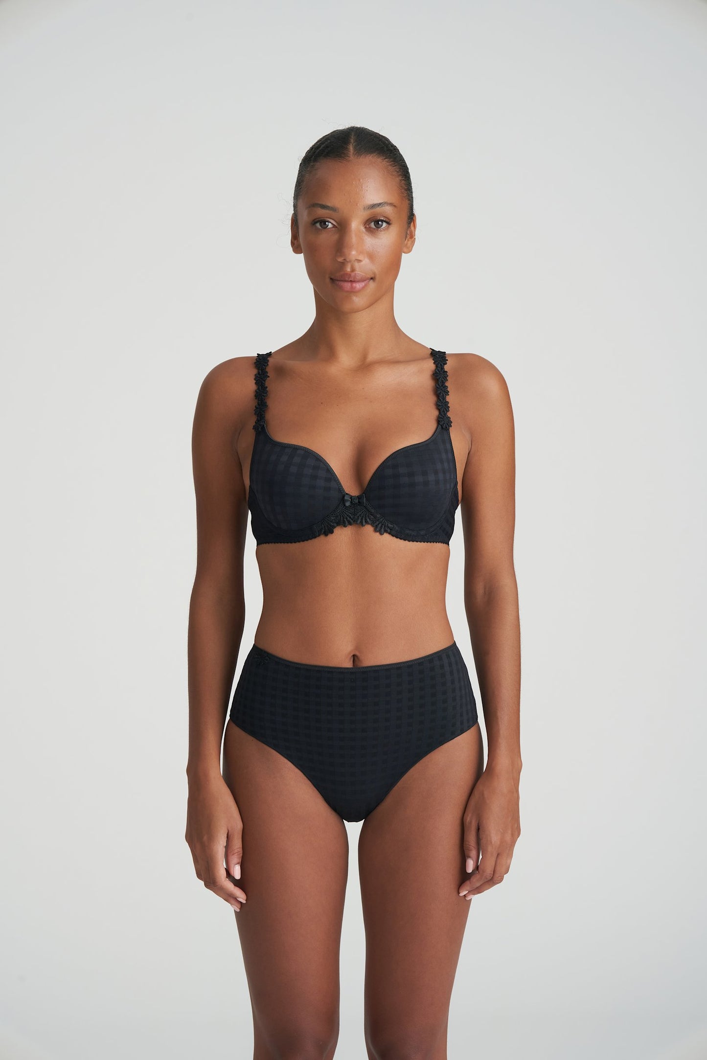 Marie Jo Avero Full Cup Bra styled on model in Black