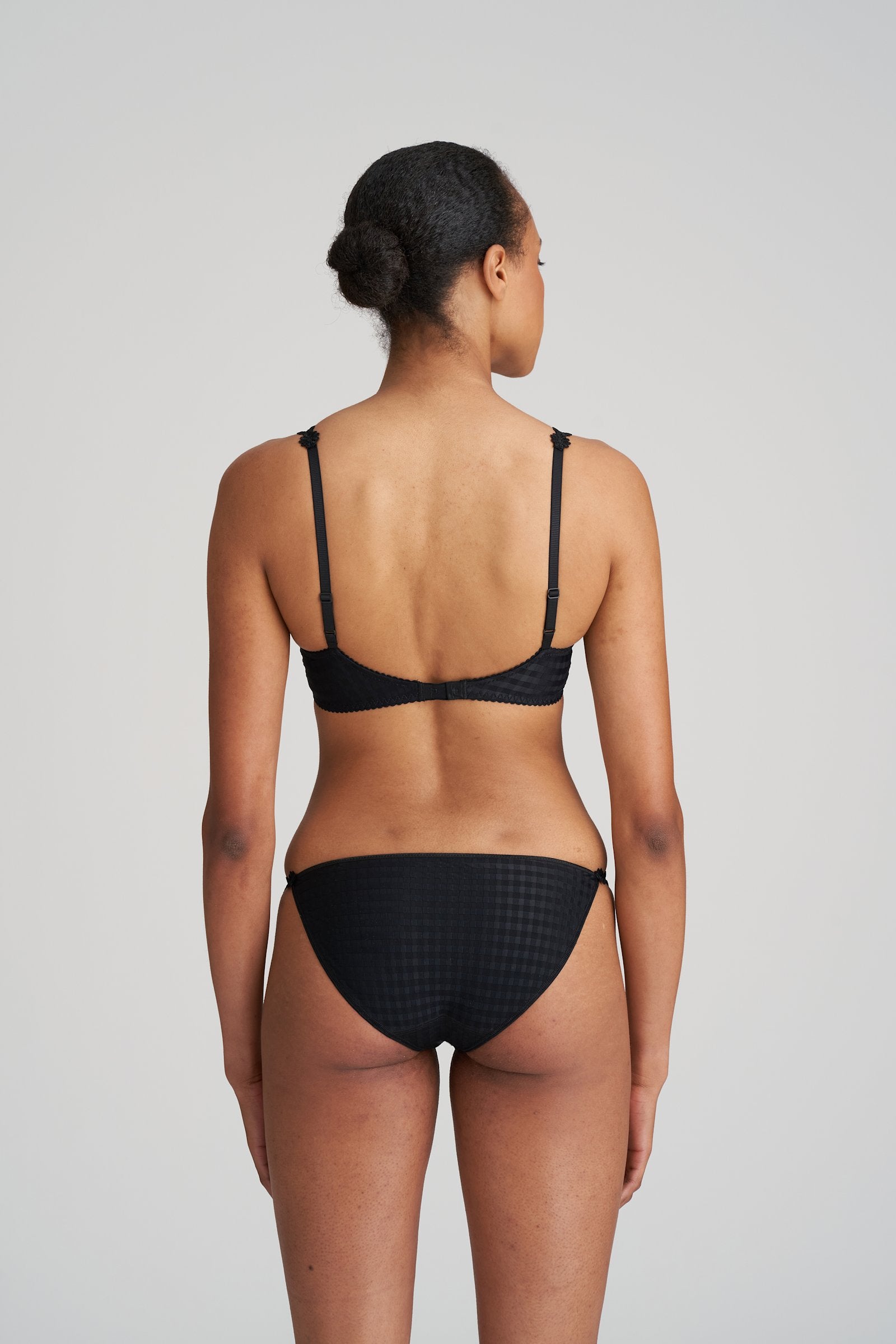 Marie Jo Avero Plunge Bra styled on model in Black