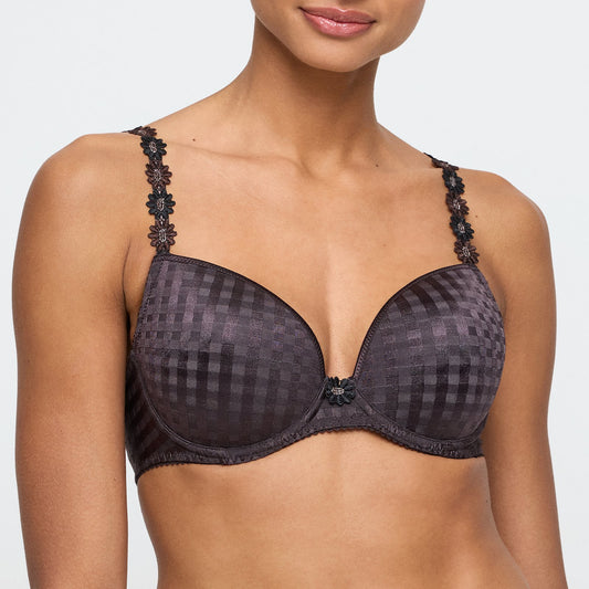 Marie Jo Avero Plunge Bra front view in Sweet Chocolate