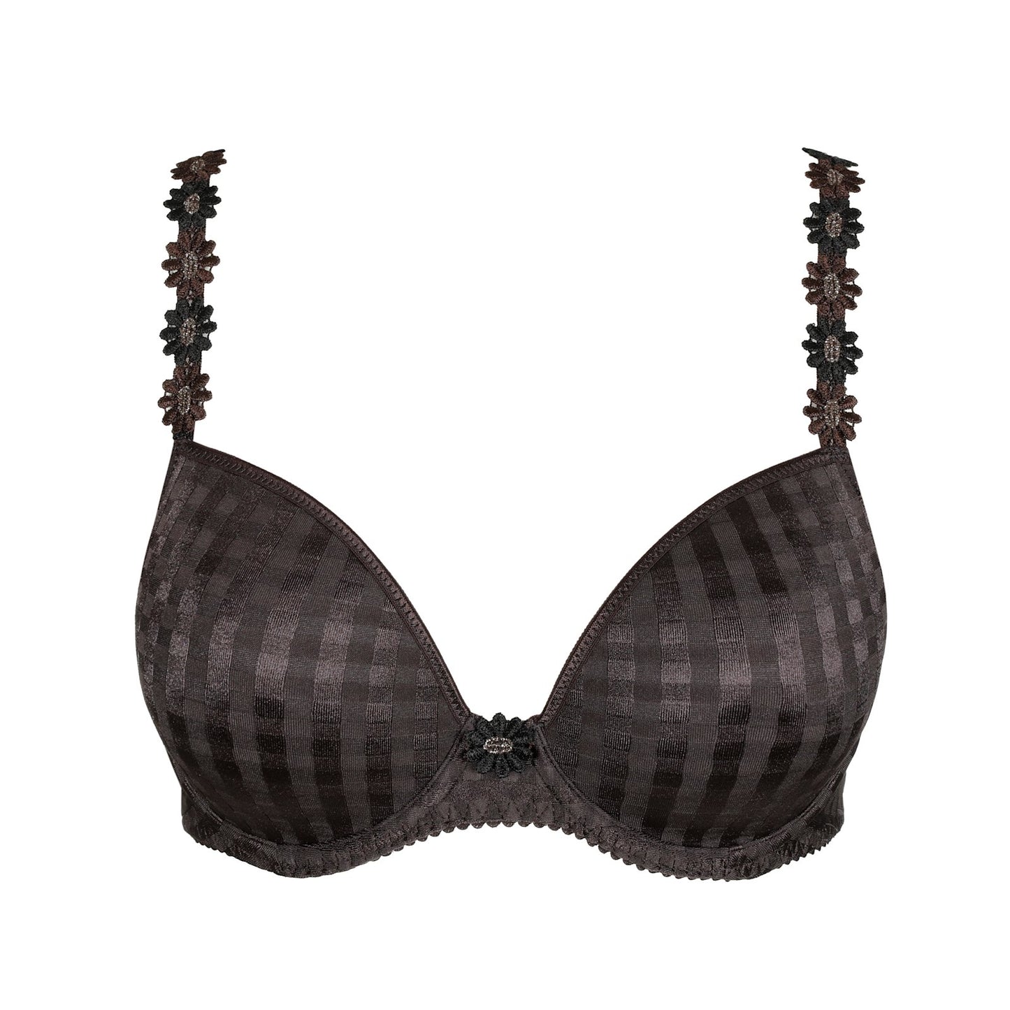 Marie Jo Avero Plunge Bra detail view in Sweet Chocolate