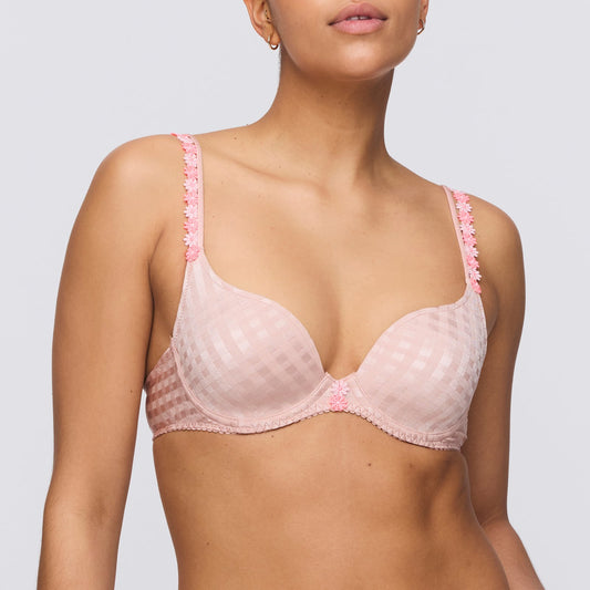 Marie Jo Avero Tiny Padded Heartshape Bra front view in Powder Rose