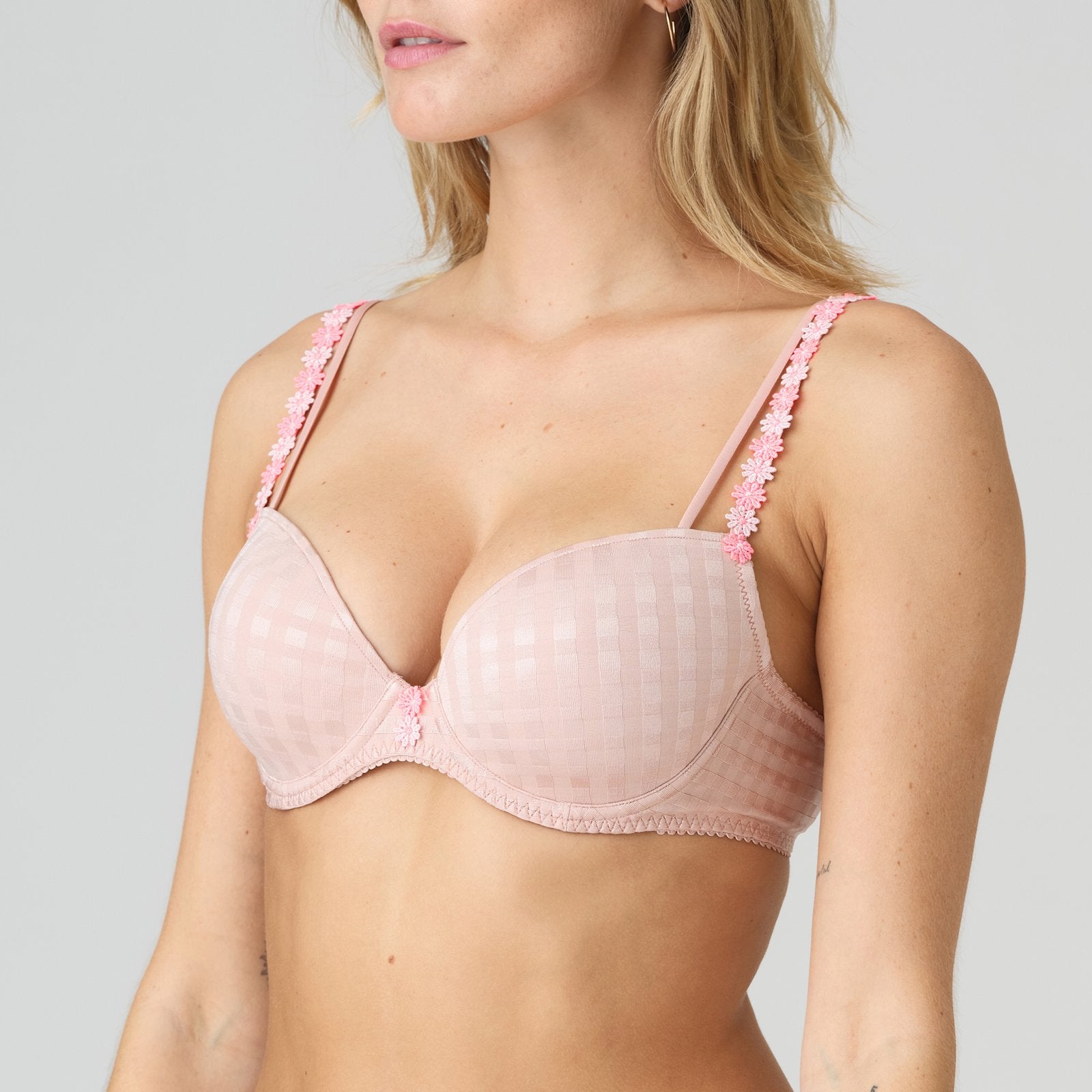 Marie Jo Avero Tiny Padded Plunge Bra alternate view in Powder Rose