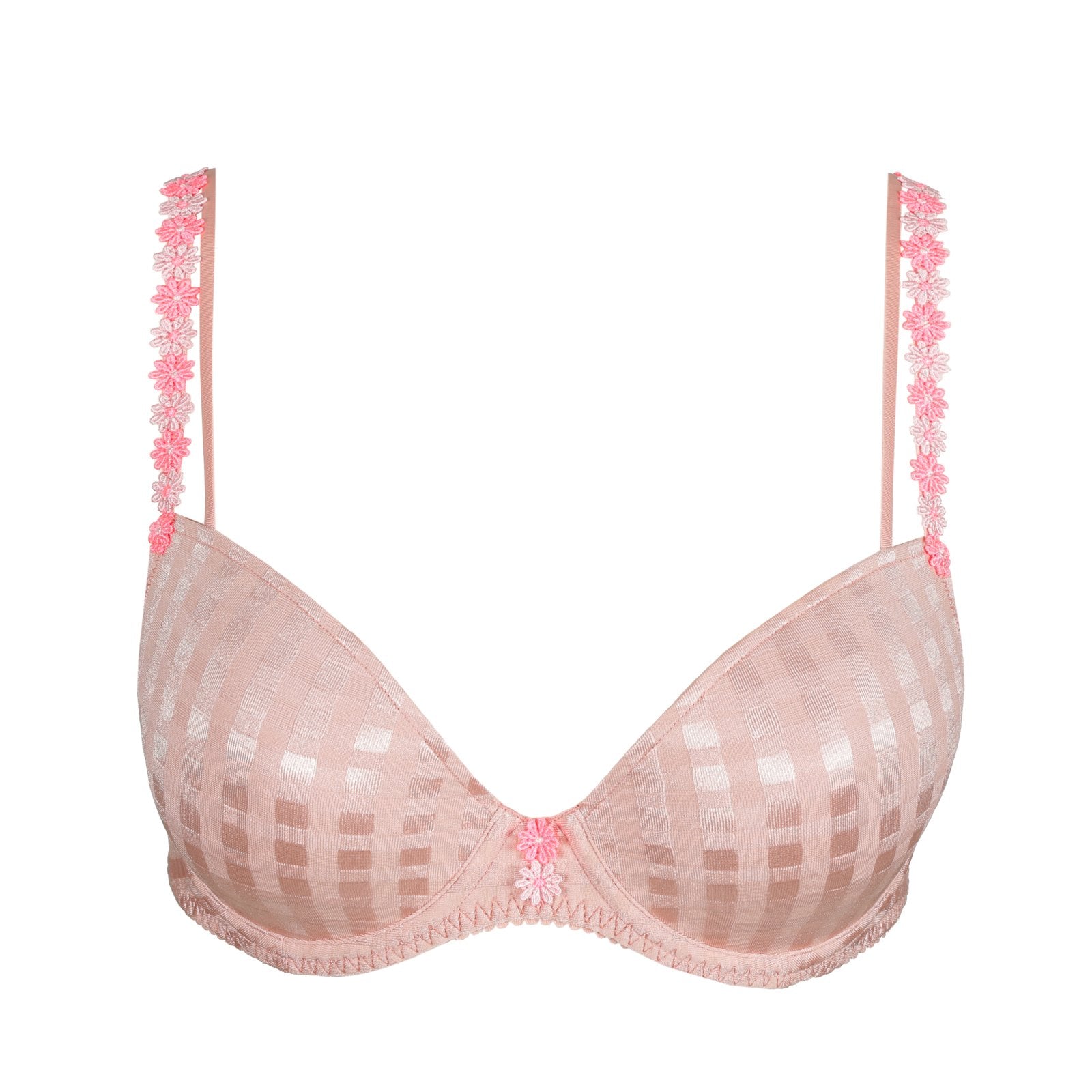 Marie Jo Avero Tiny Padded Plunge Bra detail view in Powder Rose