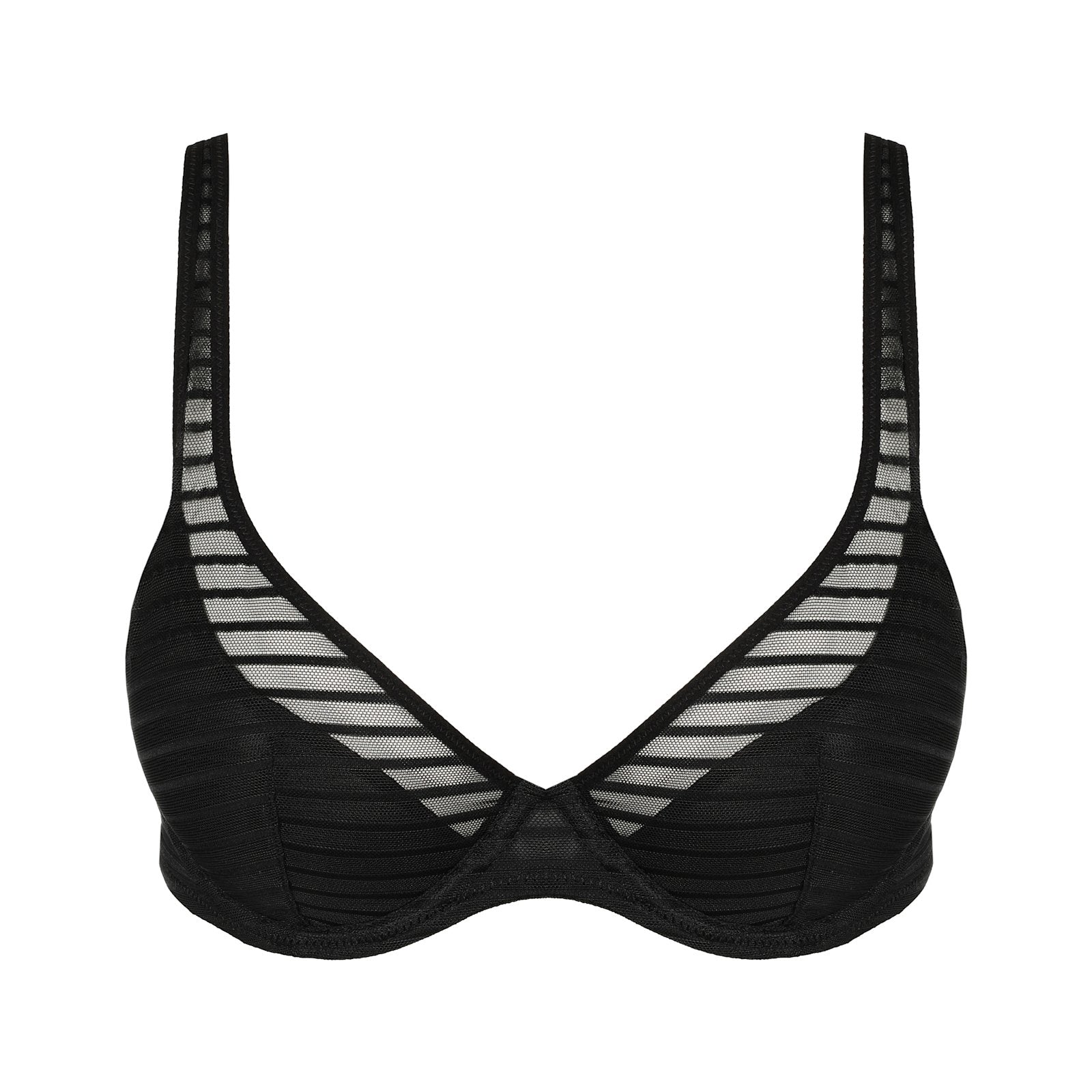 Marie Jo Basyl Padded Plunge Bra detail view in Black