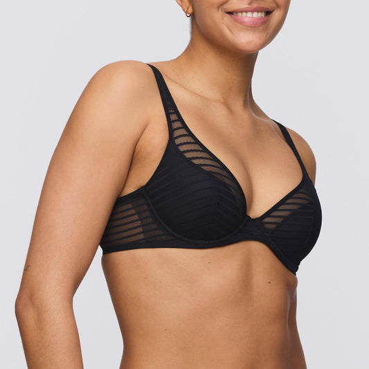 Marie Jo Basyl Padded Plunge Bra alternate view in Black