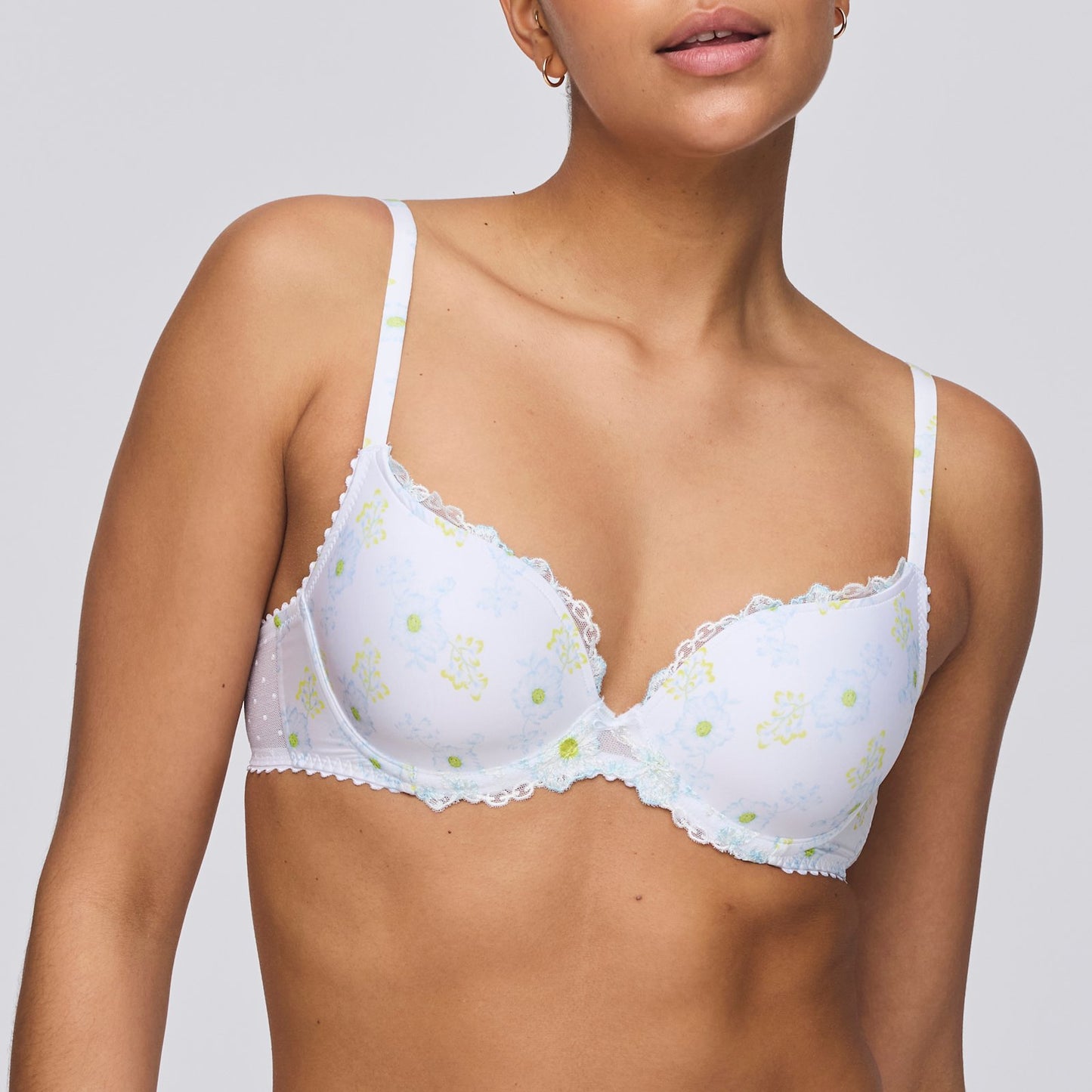 Marie Jo Chen Padded Heartshape Bra front view in White Yacht