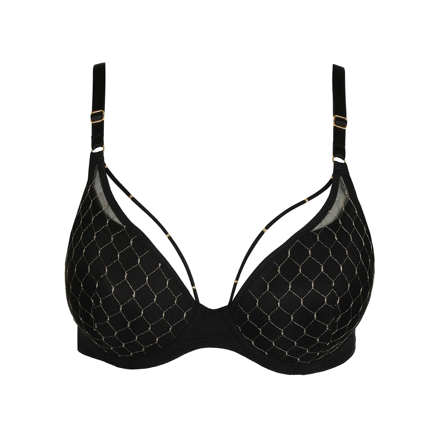 Marie Jo Colima Padded Heartshape Bra detail view in Black