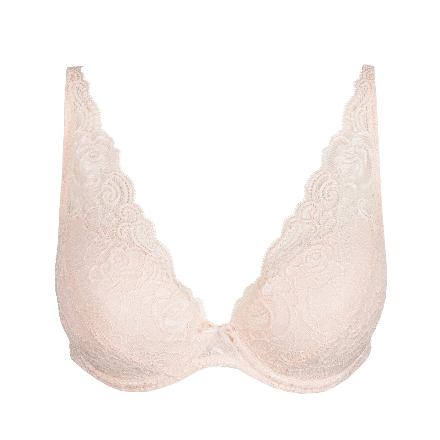 Marie Jo Cyrile Padded Plunge Bra detail view in Crystal Pink