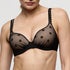 Marie Jo Daisy Padded Heartshape Bra front view in Black