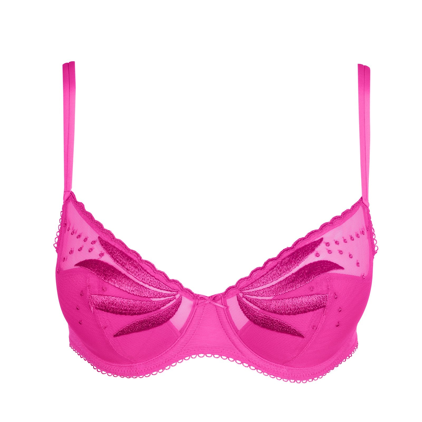 Marie Jo Etoile Padded Plunge Bra detail view in Cactus Flower