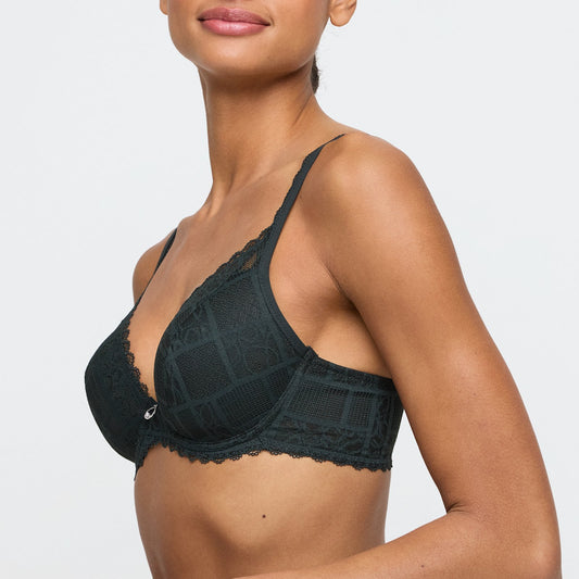 Marie Jo Jadei Padded Plunge Bra alternate view in Deep Forest