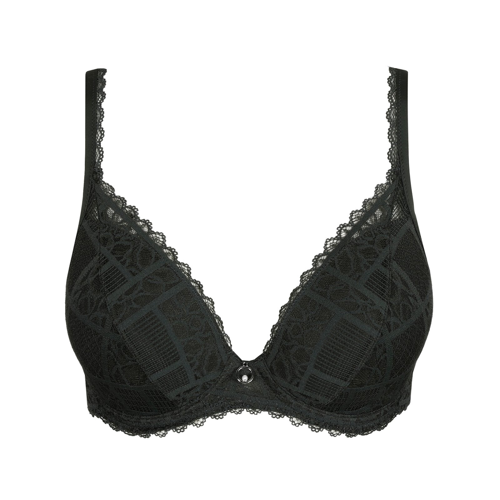 Marie Jo Jadei Padded Plunge Bra detail view in Deep Forest