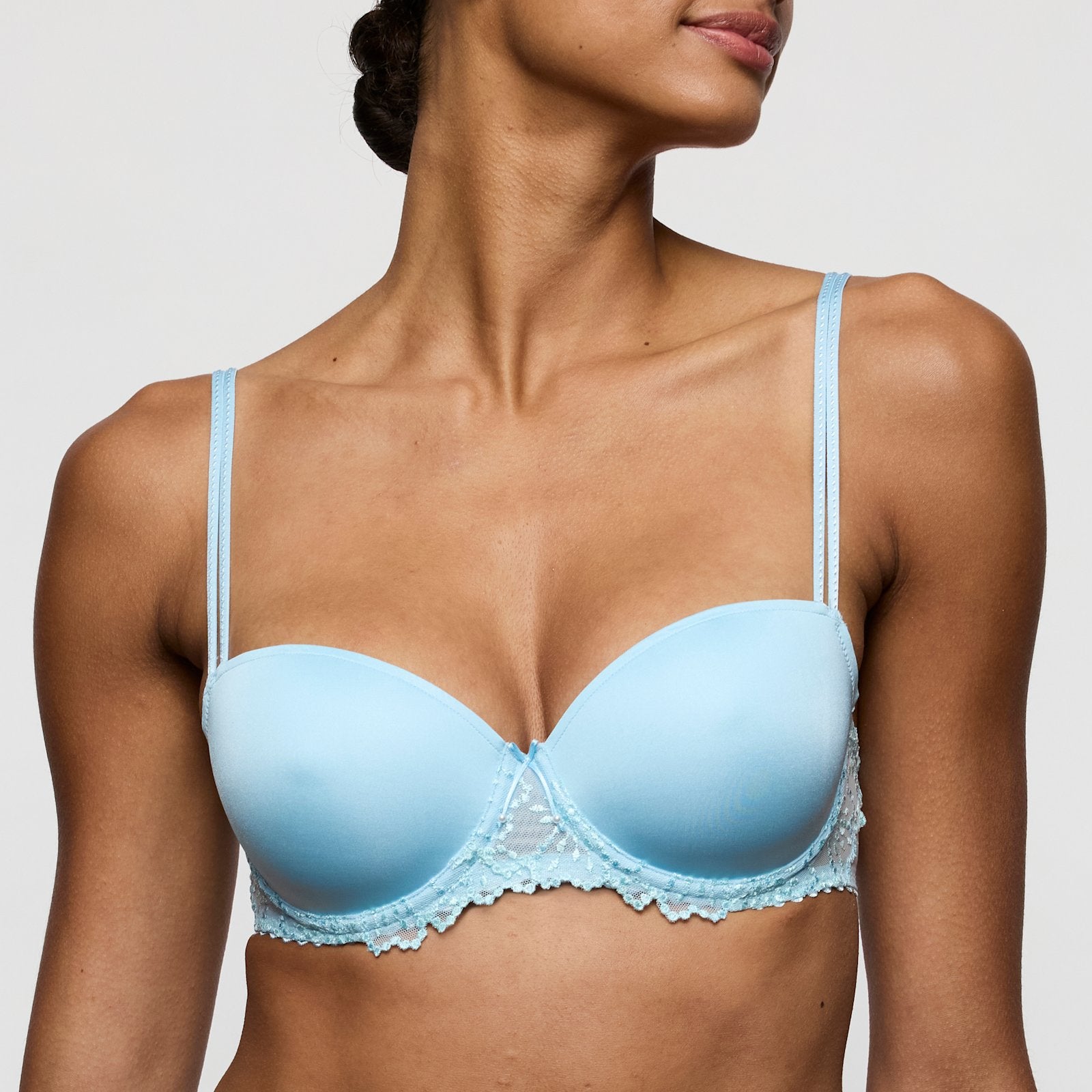 Marie Jo Jane Balcony Bra front view in Milky Blue