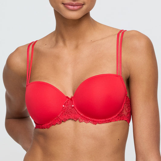 Marie Jo Jane Balcony Bra front view in True Red