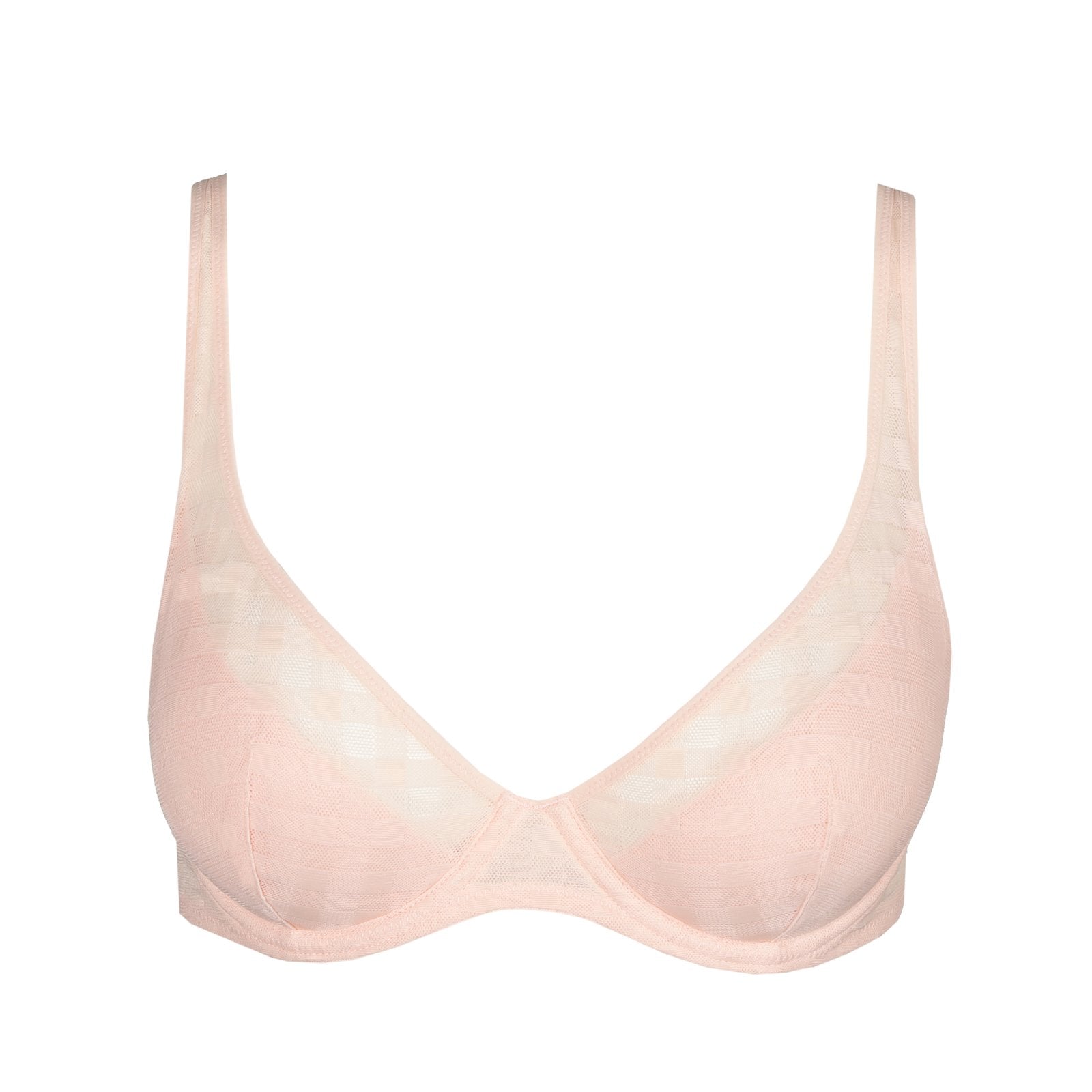 Marie Jo Jereme Padded Plunge Bra detail view in Glossy Pink