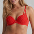 Marie Jo Jhana Padded Heartshape Bra front view in Fiesta Red