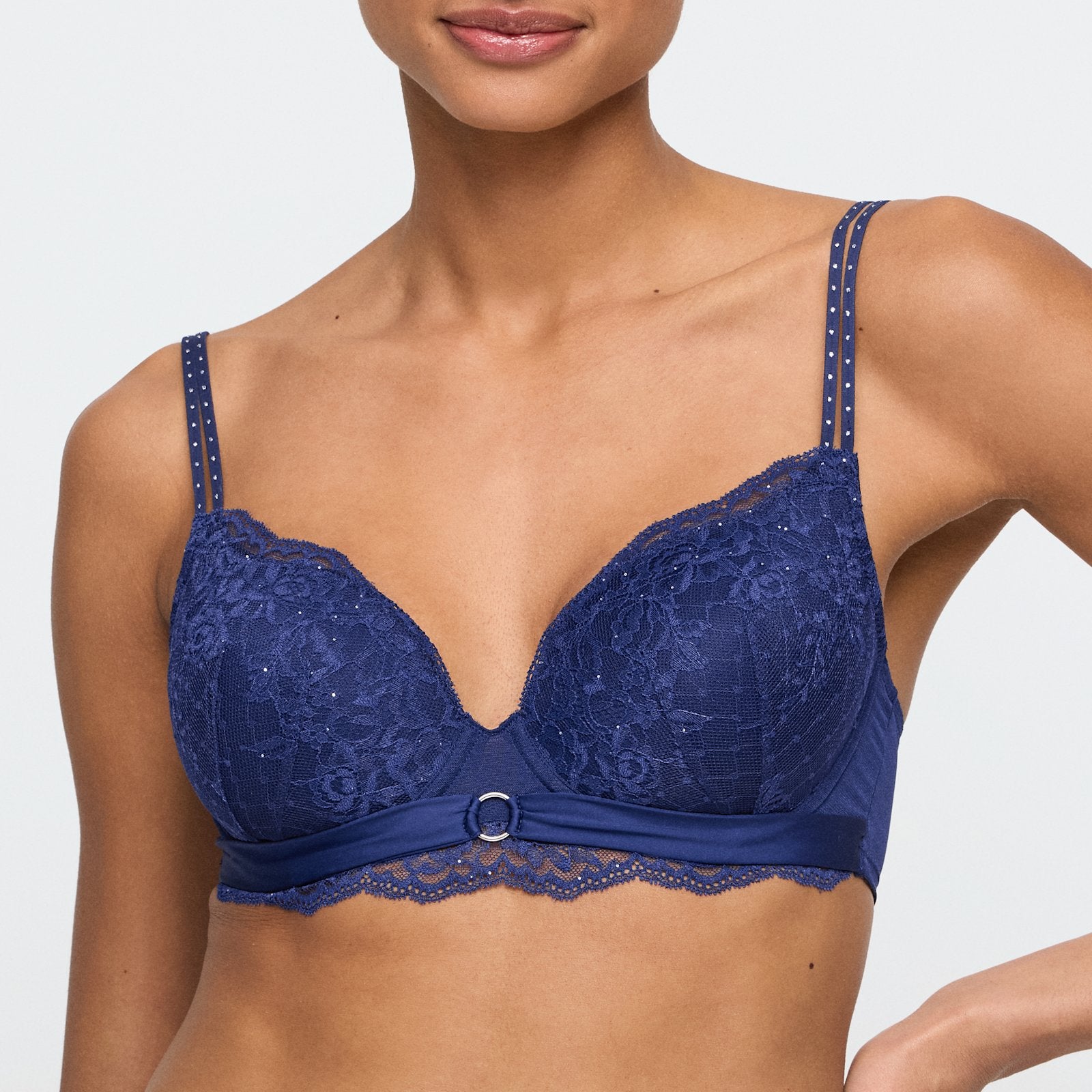 Marie Jo Musea Padded Heartshape Bra front view in Sapphire Blue
