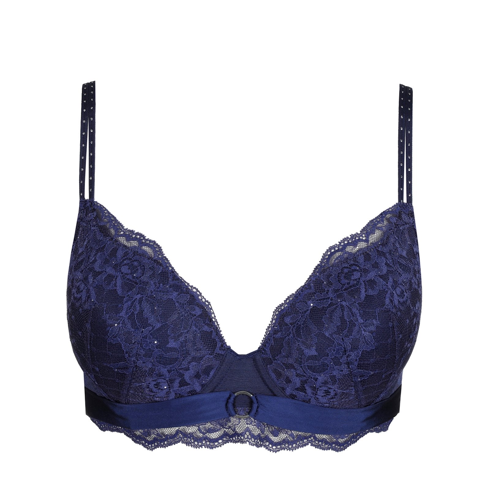 Marie Jo Musea Padded Heartshape Bra detail view in Sapphire Blue