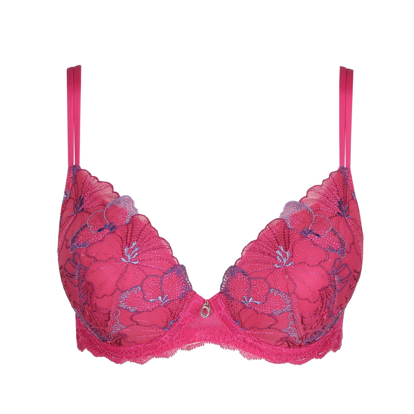 Marie Jo Noemy Padded Heartshape Bra detail view in Fuchsia Fiesta