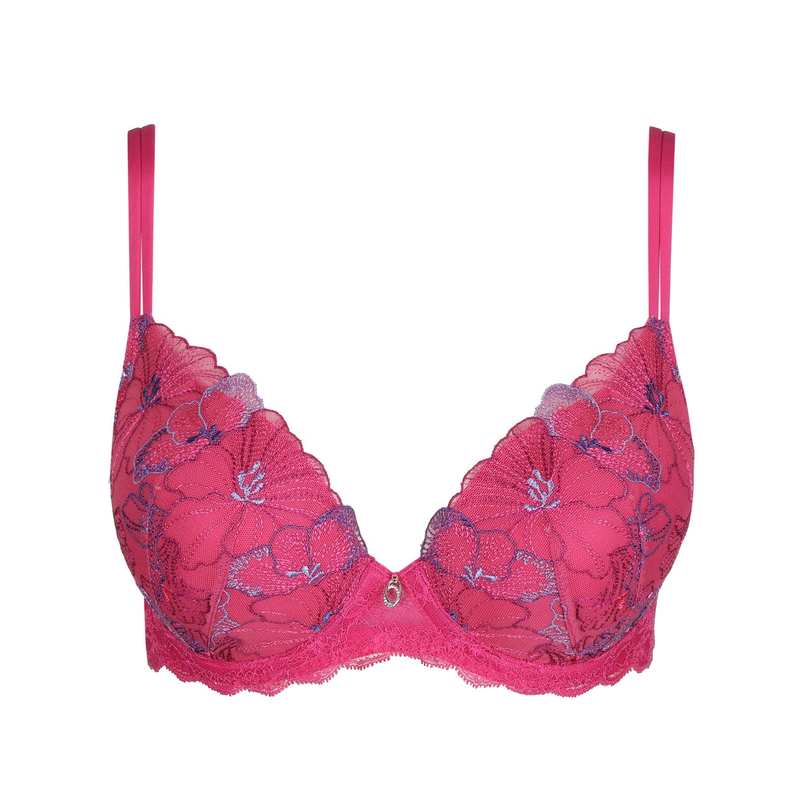 Marie Jo Noemy Padded Heartshape Bra detail view in Fuchsia Fiesta