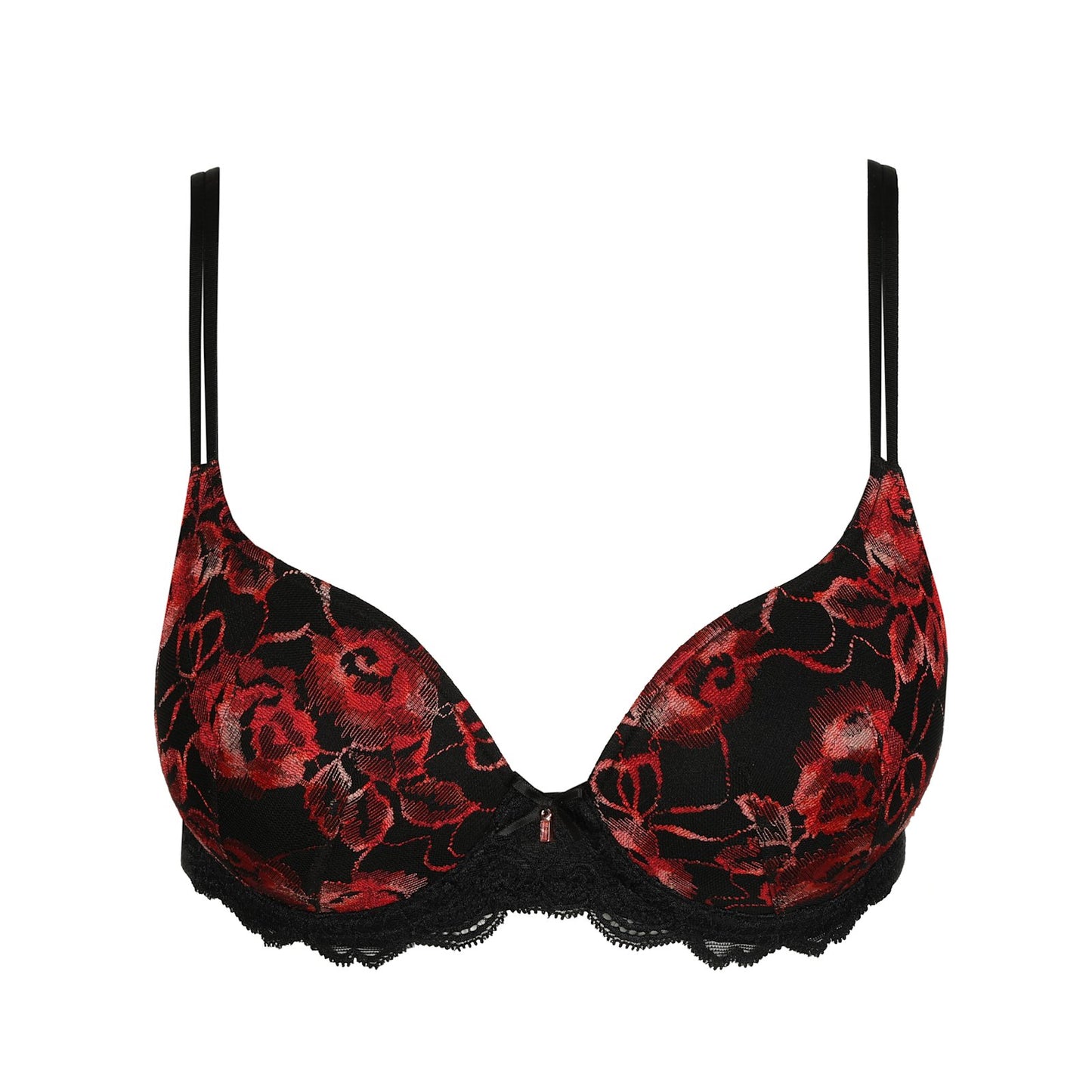 Marie Jo Selyna Padded Heartshape Bra detail view in Spicy Red