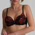 Marie Jo Selyna Padded Heartshape Bra front view in Spicy Red