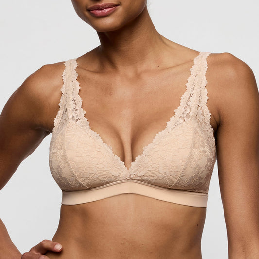 Marie Jo Soft Studio Bralette front view in Caffé Latte