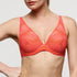 Marie Jo Solene Padded Plunge Bra front view in Pamplemousse