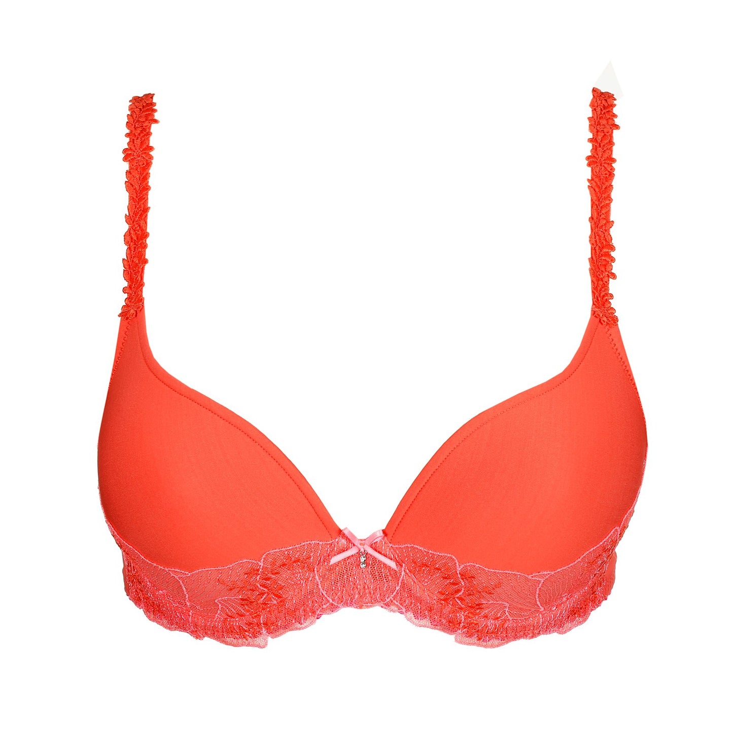 Marie Jo Solene Padded Heartshape Bra detail view in Pamplemousse
