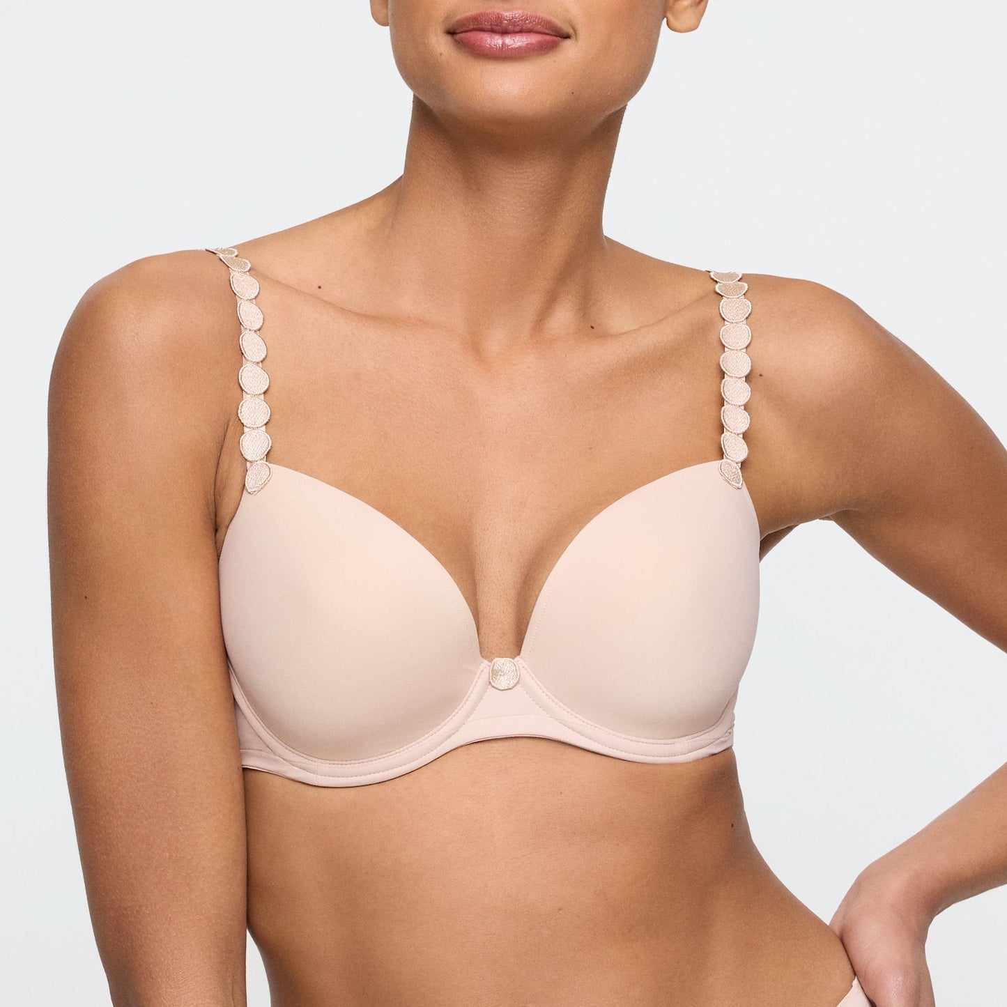 Marie Jo Tom Plunge Bra front view in Caffé Latte