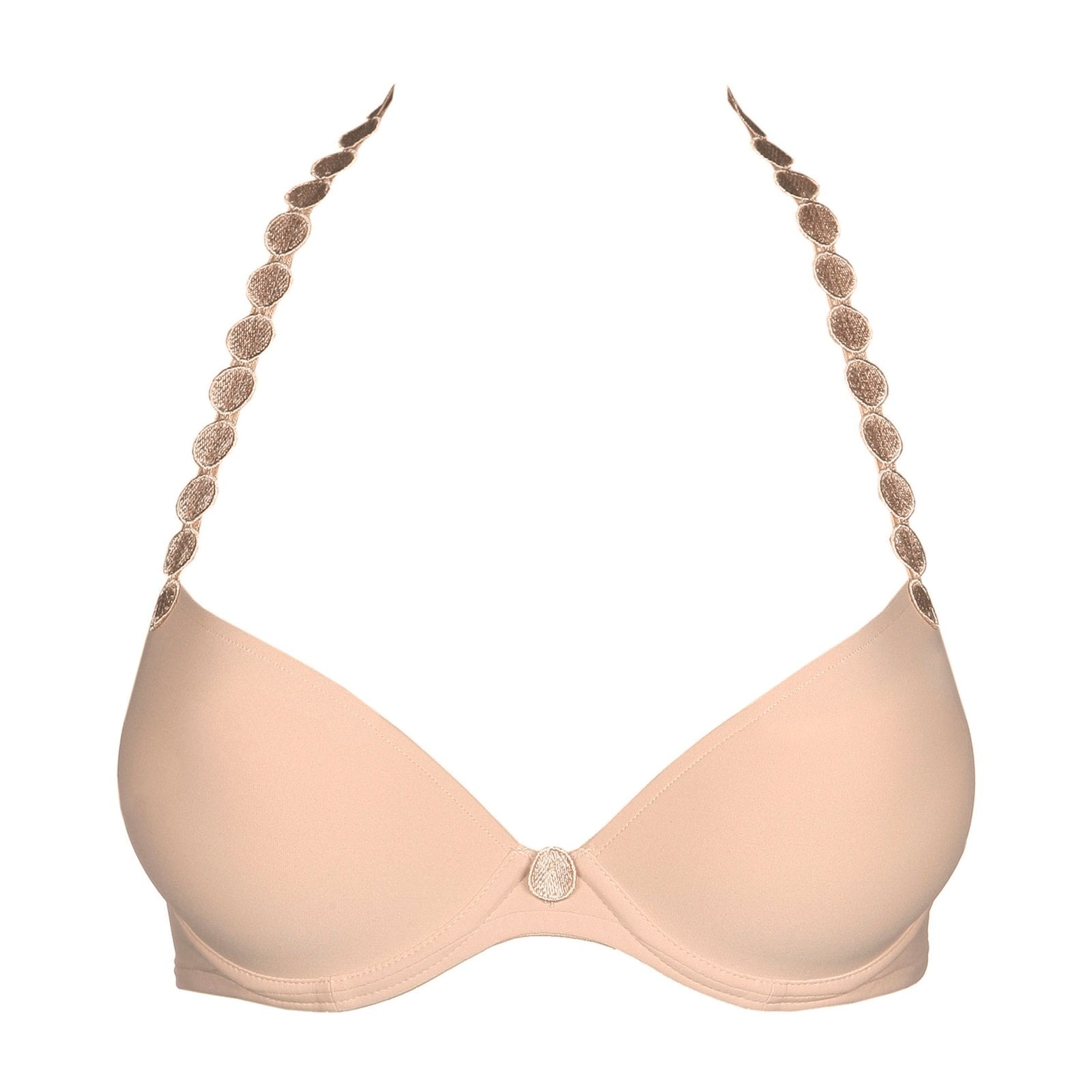 Marie Jo Tom Plunge Bra detail view in Caffé Latte