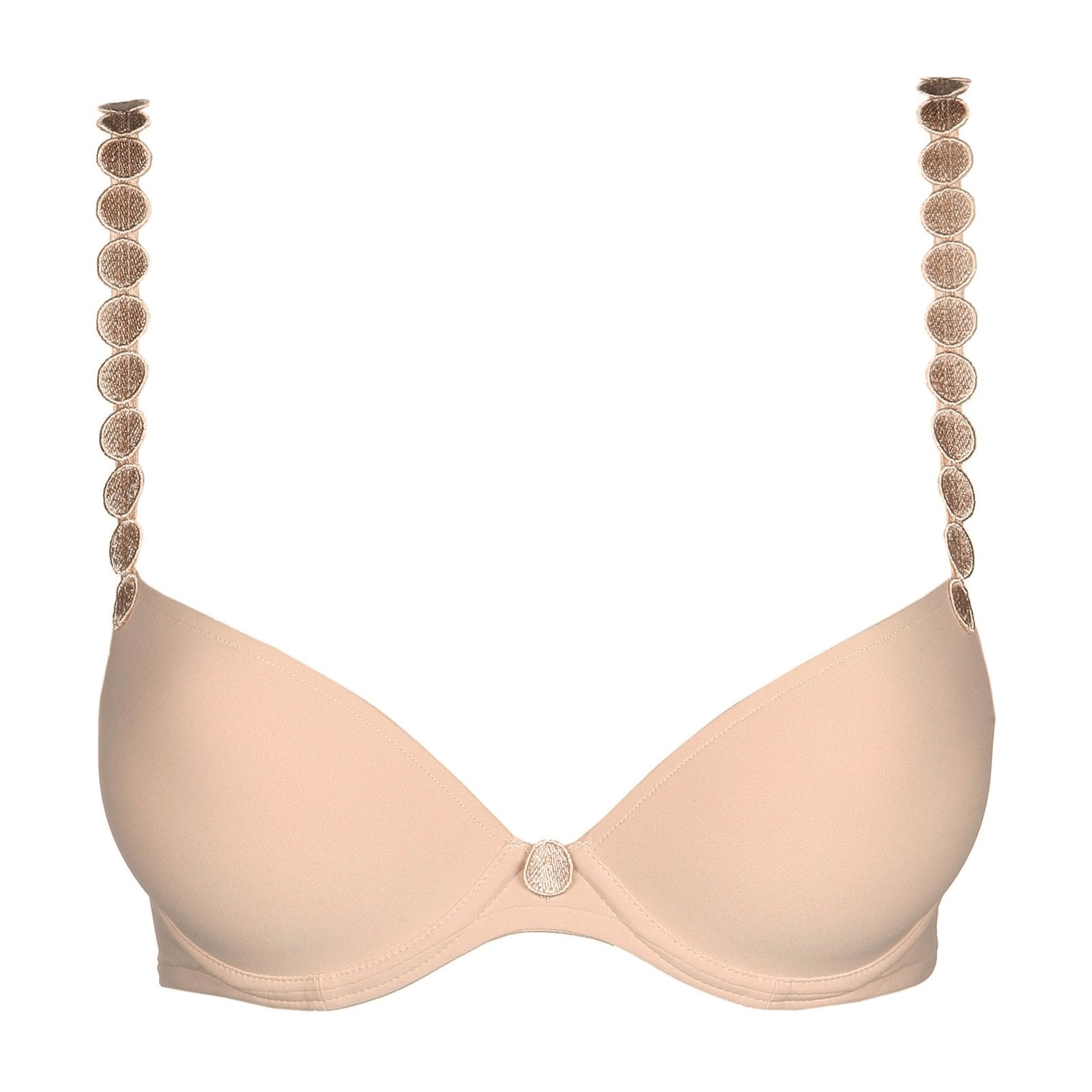 Marie Jo Tom Plunge Bra detail view in Caffé Latte