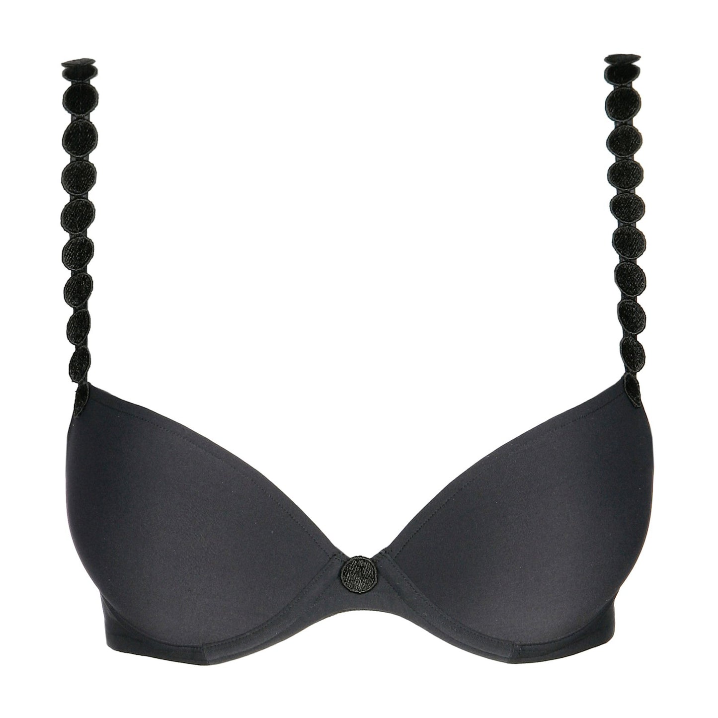 Marie Jo Tom Plunge Bra detail view in Charcoal