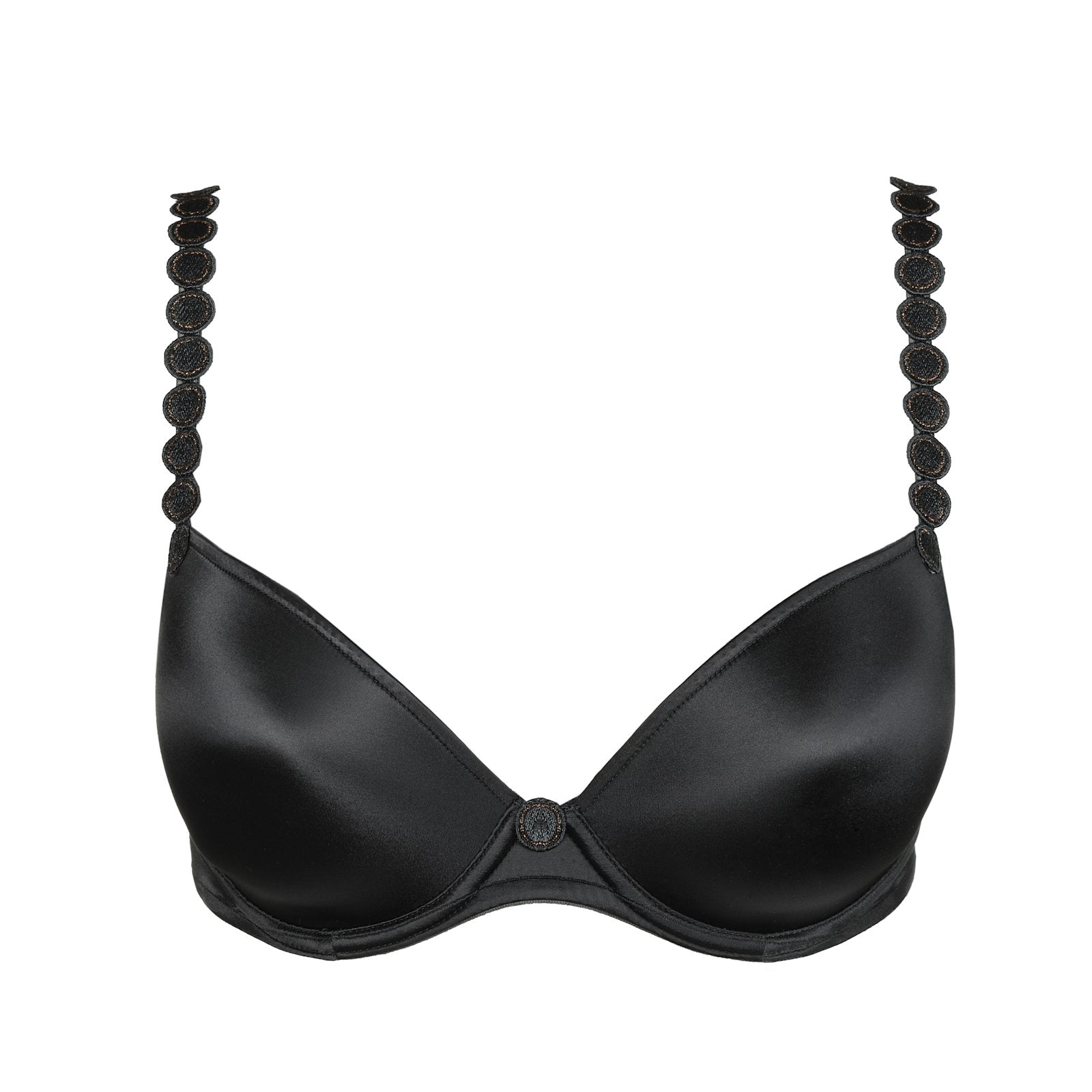 Marie Jo Tom Plunge Bra detail view in Graphite Grey
