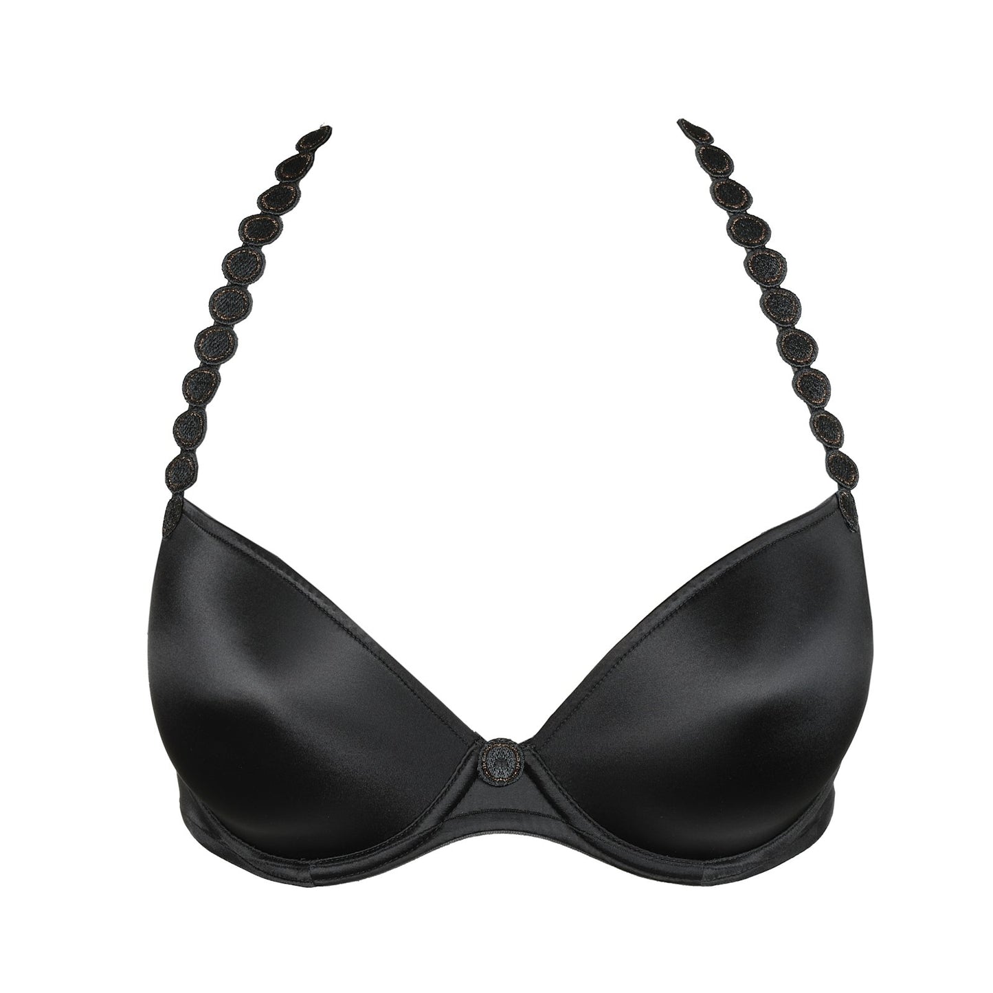 Marie Jo Tom Plunge Bra detail view in Graphite Grey