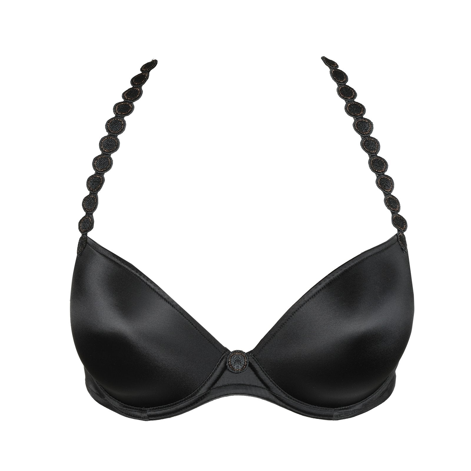 Marie Jo Tom Plunge Bra detail view in Graphite Grey